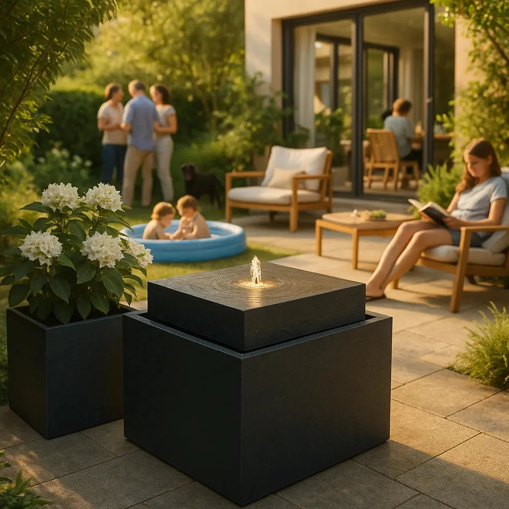 Gartenbrunnen VIDA 60 DREAM LIVING Set Anthrazit - CLIMAQUA