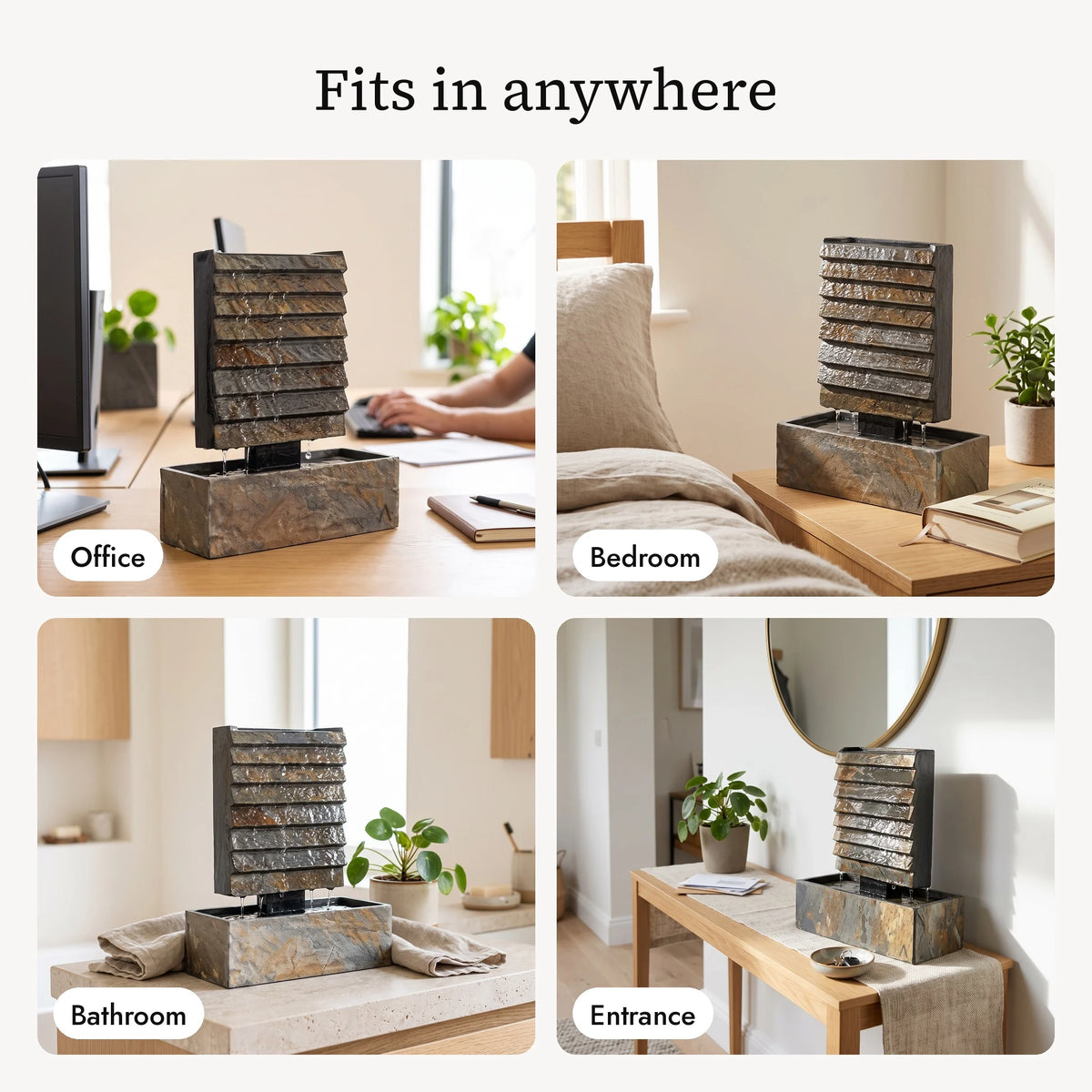 AVA S tabletop fountain in the office, bedroom, dining area and entrance (AI content)