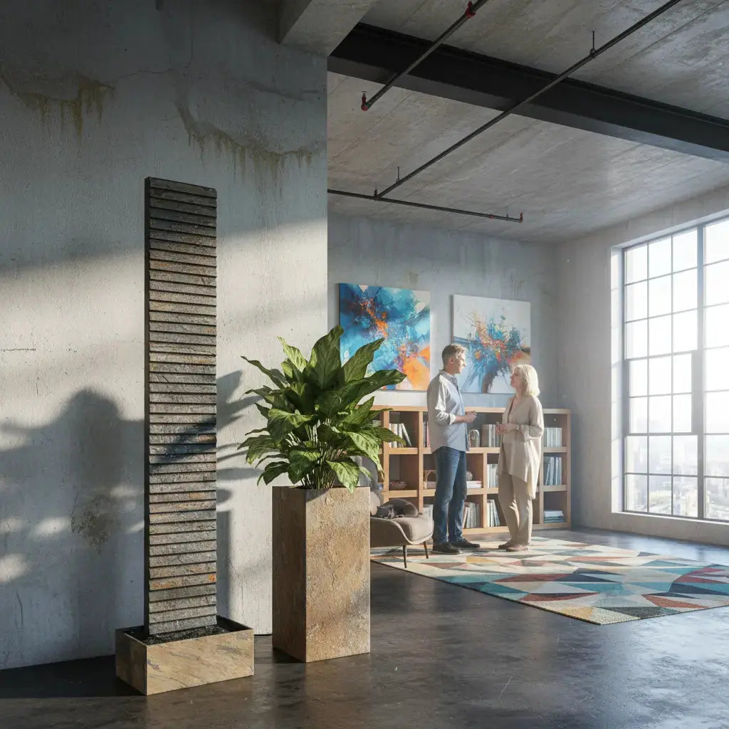 AVA XL – Hohe Wasserwand Schiefer 2m Braun - CLIMAQUA