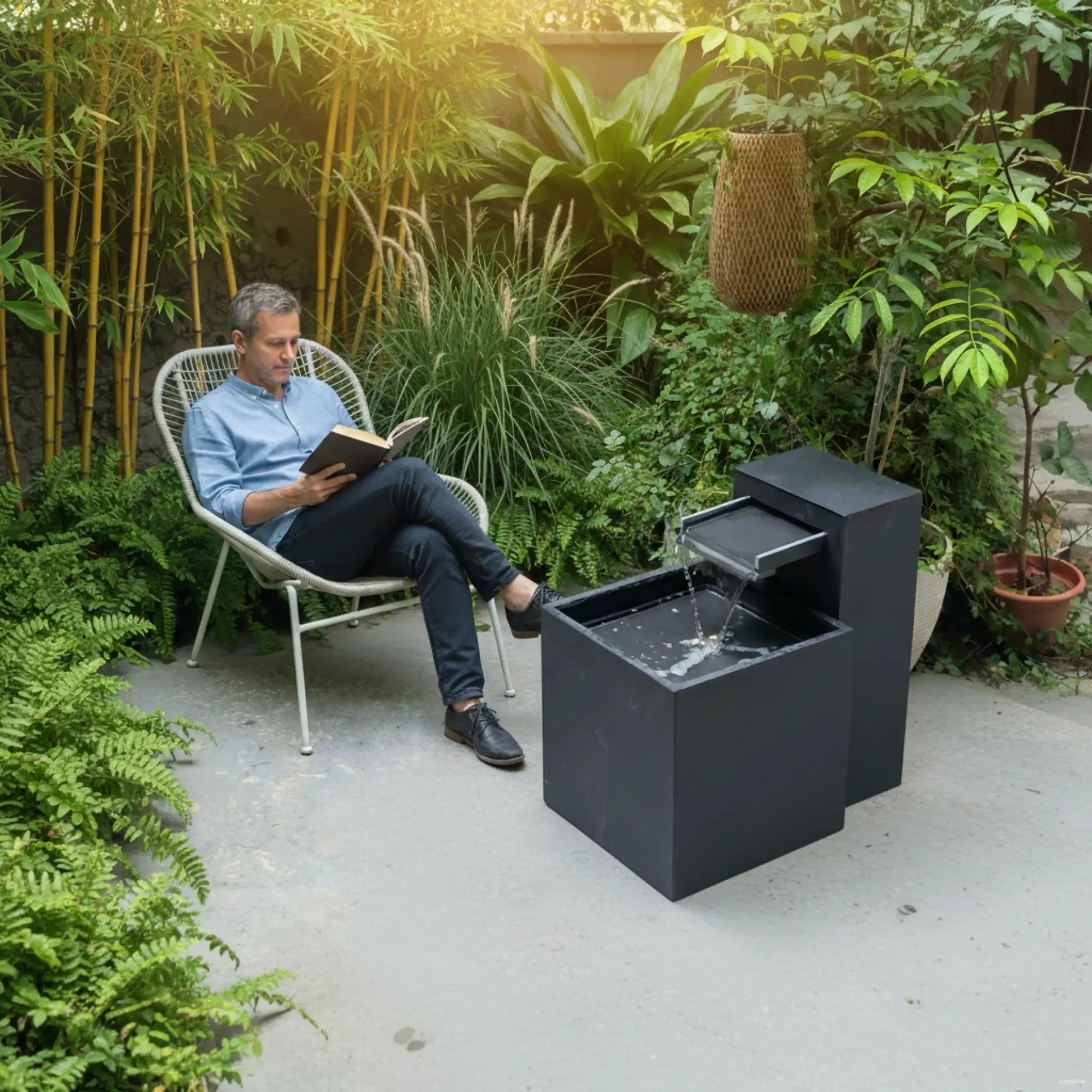 CLIMAQUA Fountains Waterwall Samui 60 Anthracite - CLIMAQUA