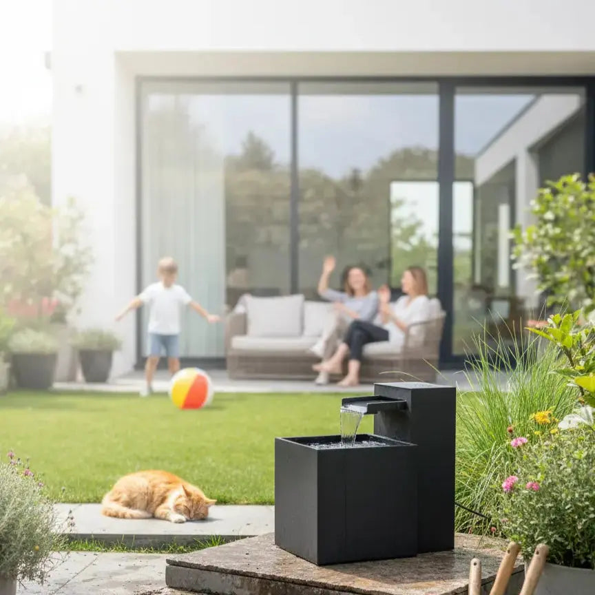 SAMUI 60 Gartenbrunnen – Natürlichkeit und Design für deine Outdooroase - CLIMAQUA