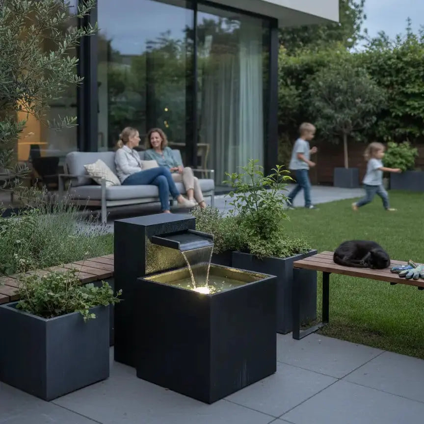 SAMUI 60 Gartenbrunnen – Natürlichkeit und Design für deine Outdooroase - CLIMAQUA