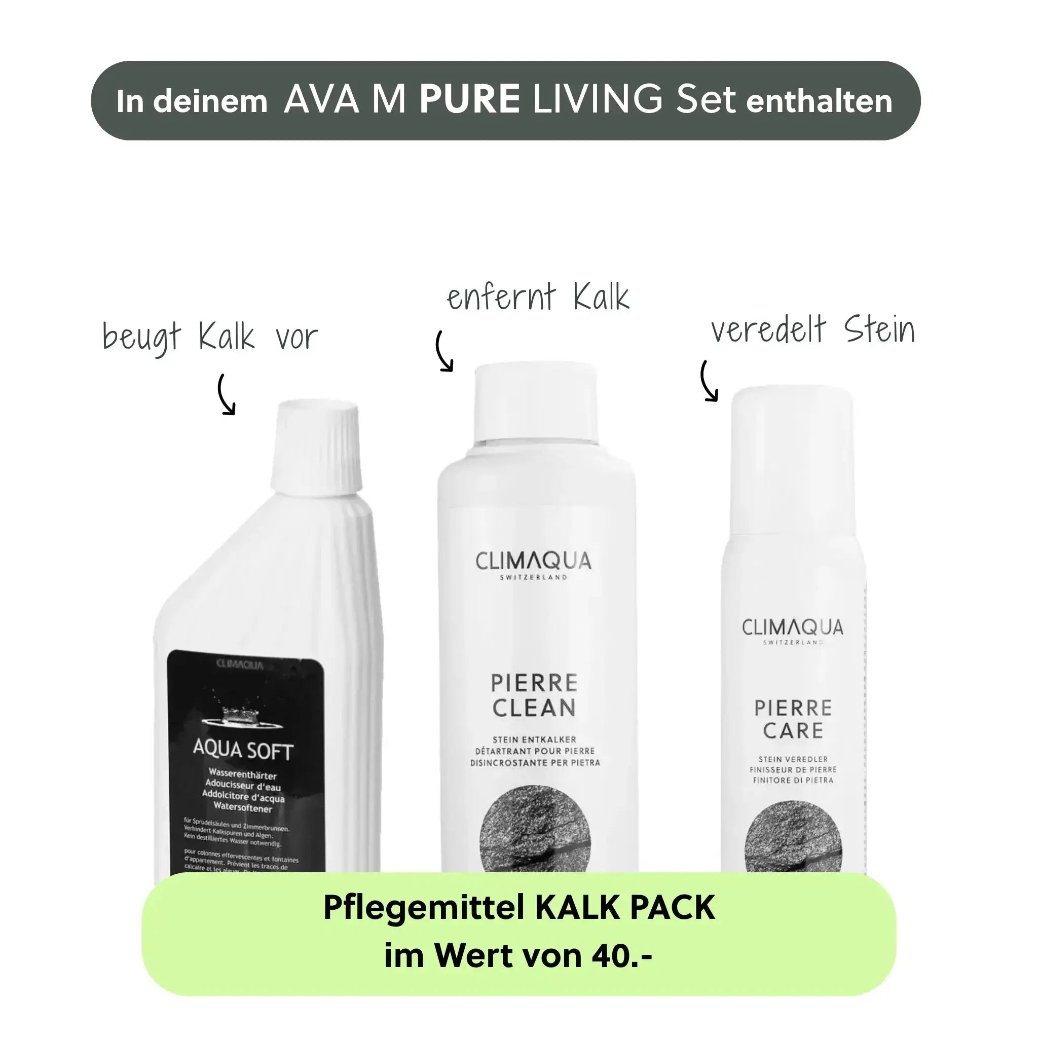 Wasserwand AVA M PURE LIVING Set - CLIMAQUA