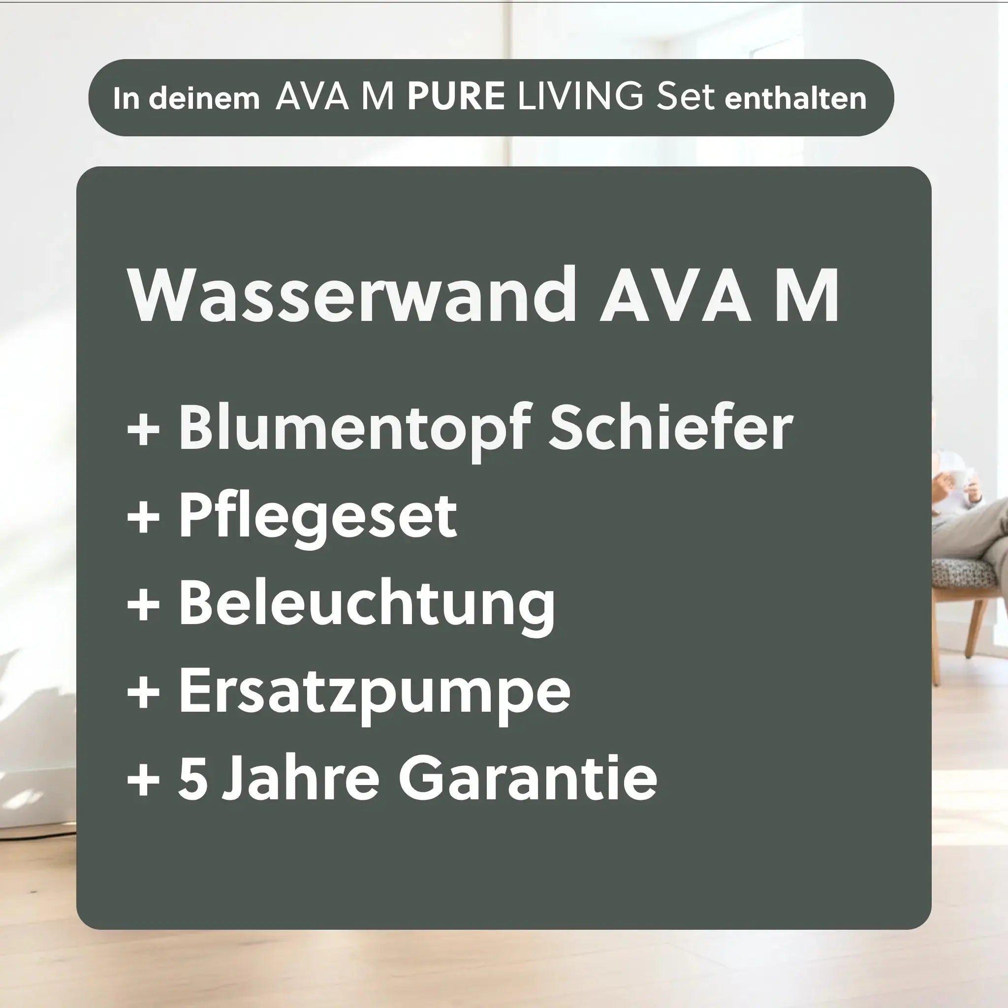 Wasserwand AVA M PURE LIVING Set - CLIMAQUA