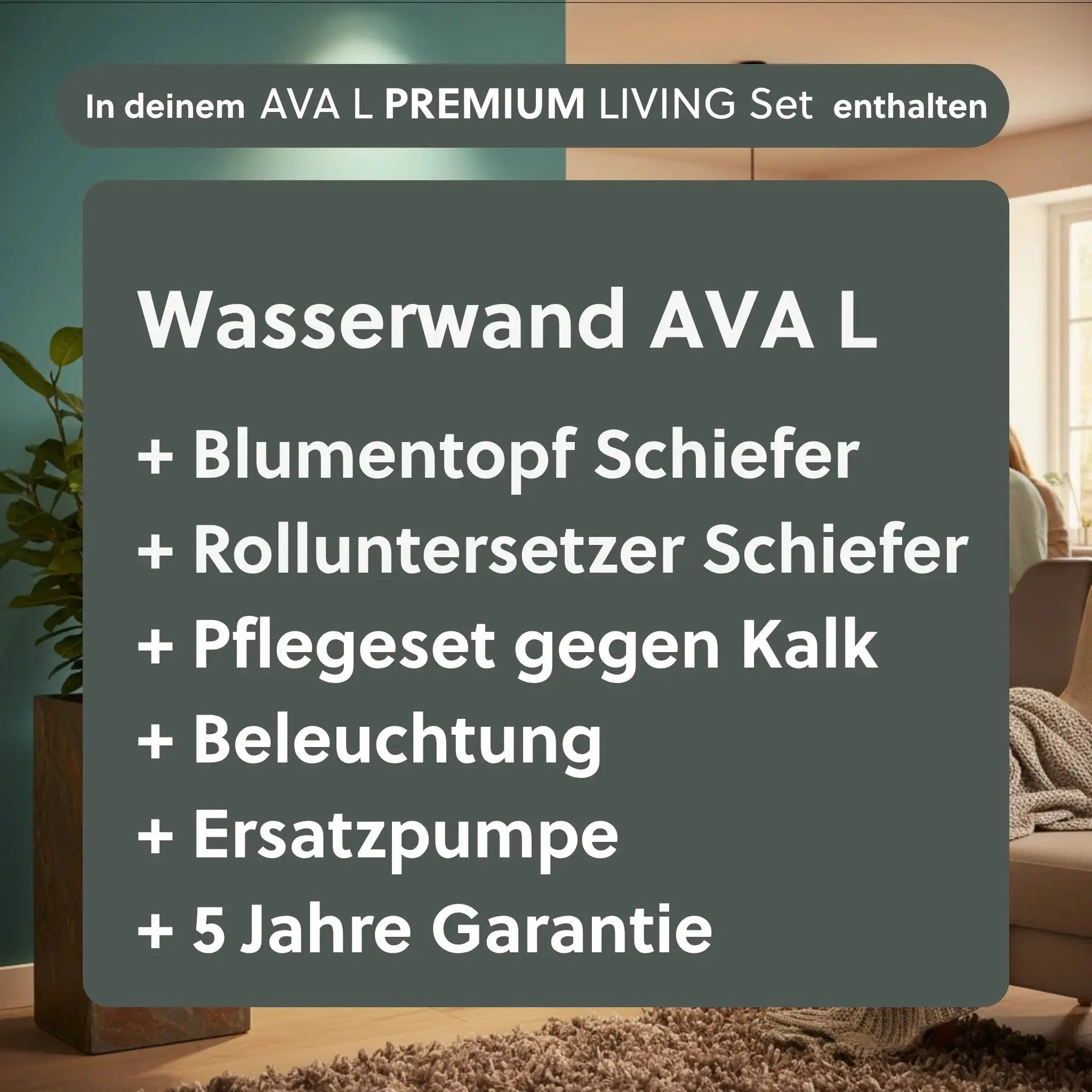 Wasserwand AVA L PREMIUM LIVING Set - CLIMAQUA