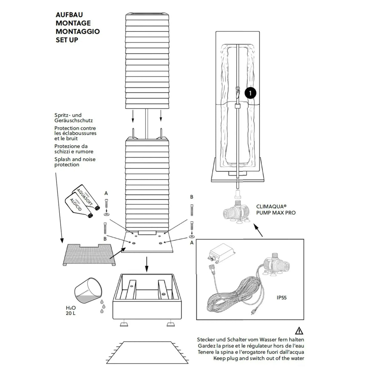 Wasserwand AVA XL DREAM LIVING Set - CLIMAQUA
