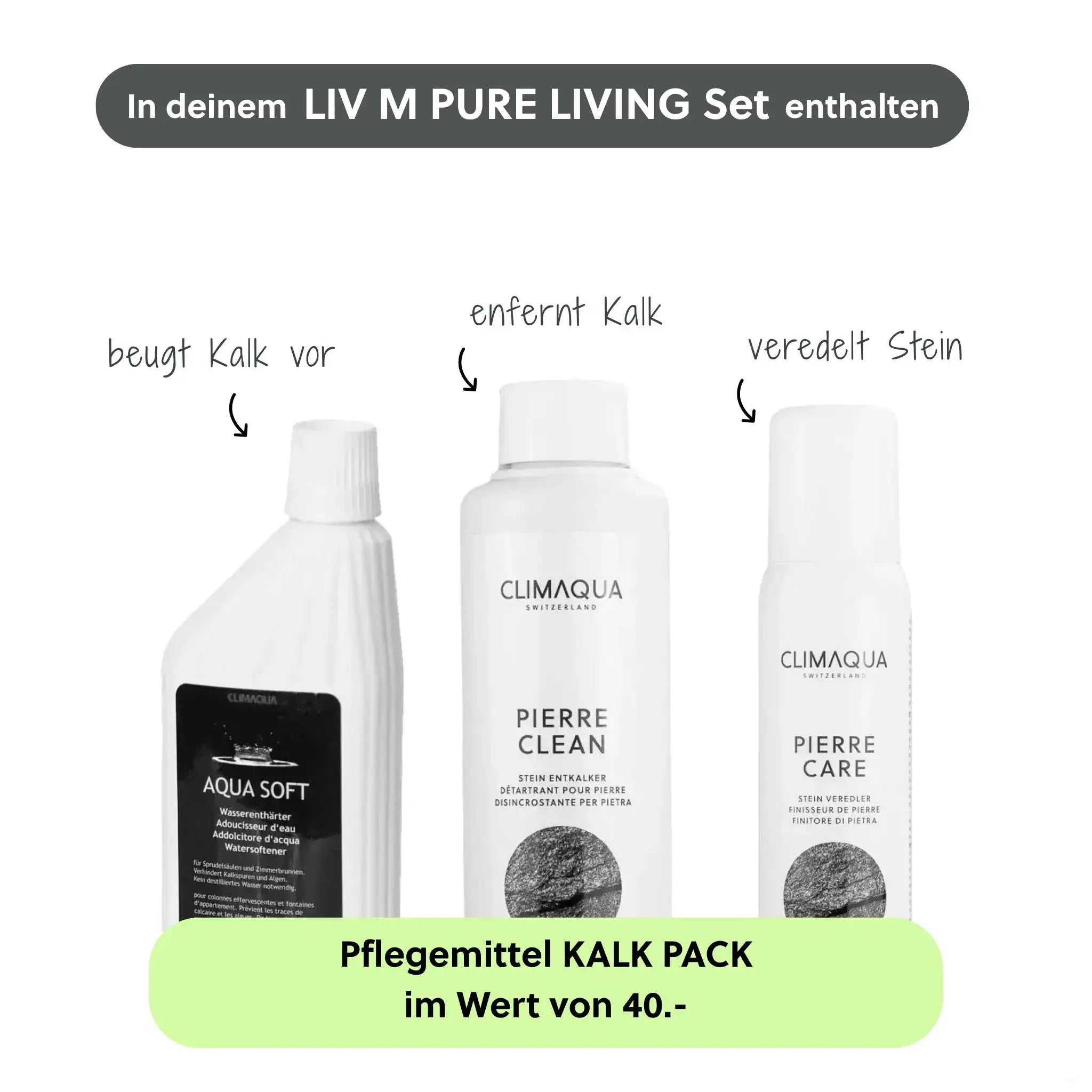 Brunnen Set LIV M LIVING PURE - CLIMAQUA