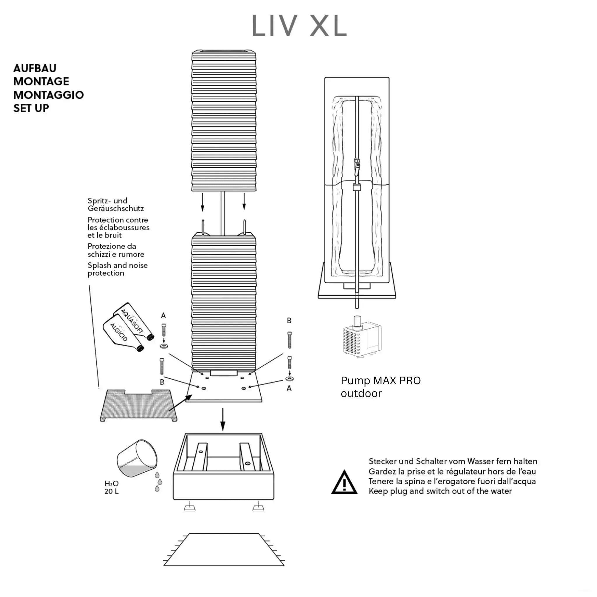 Wasserwand Set LIV XL DREAM LIVING - CLIMAQUA