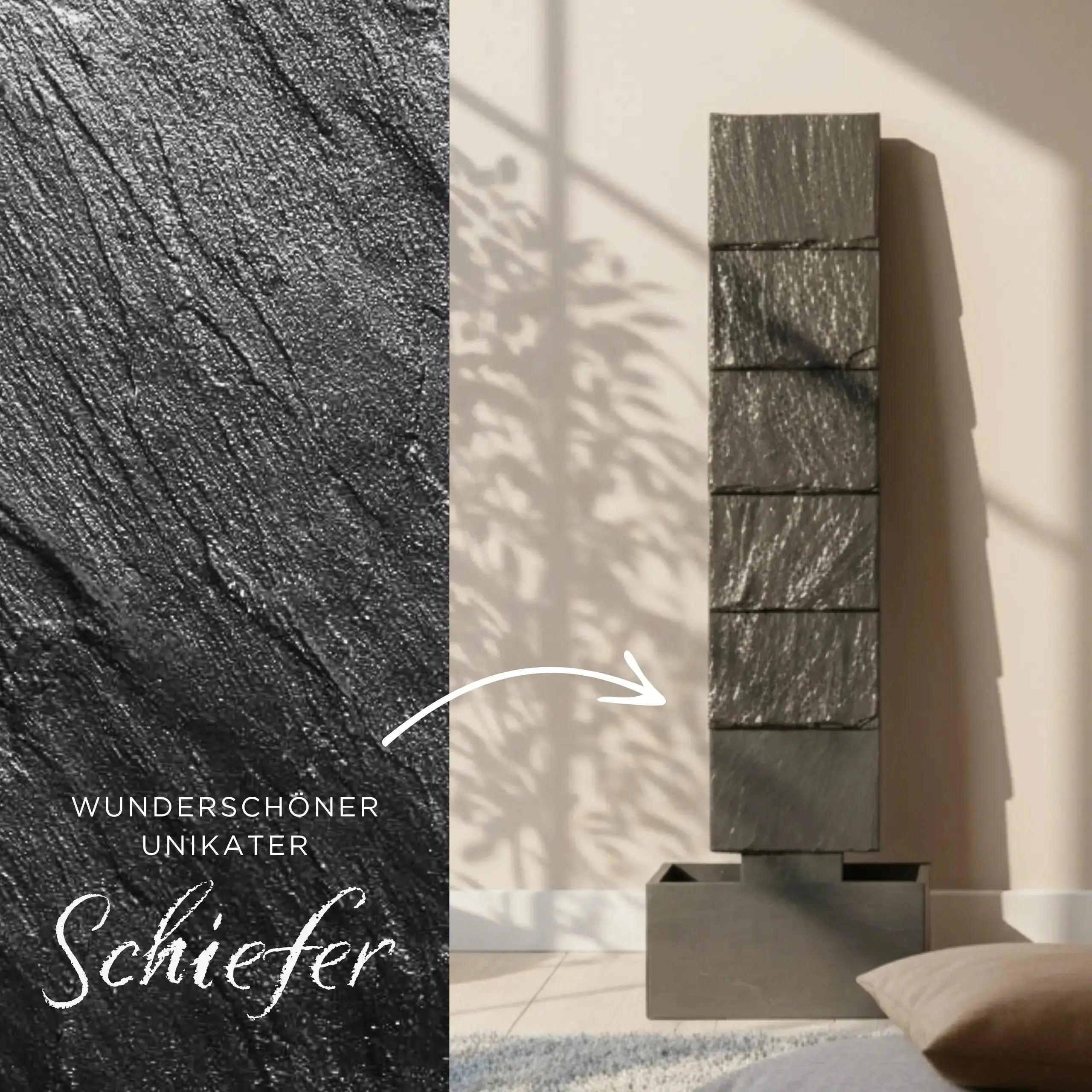 CLIMAQUA Fountains Waterwall VIO L Anthracite - CLIMAQUA