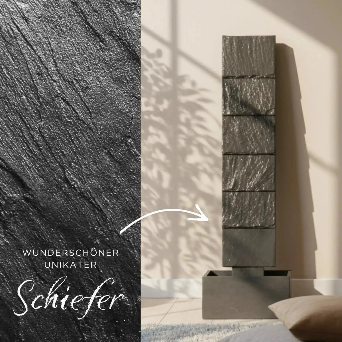CLIMAQUA Fountains Waterwall VIO L Anthracite - CLIMAQUA (KI-Inhalte)