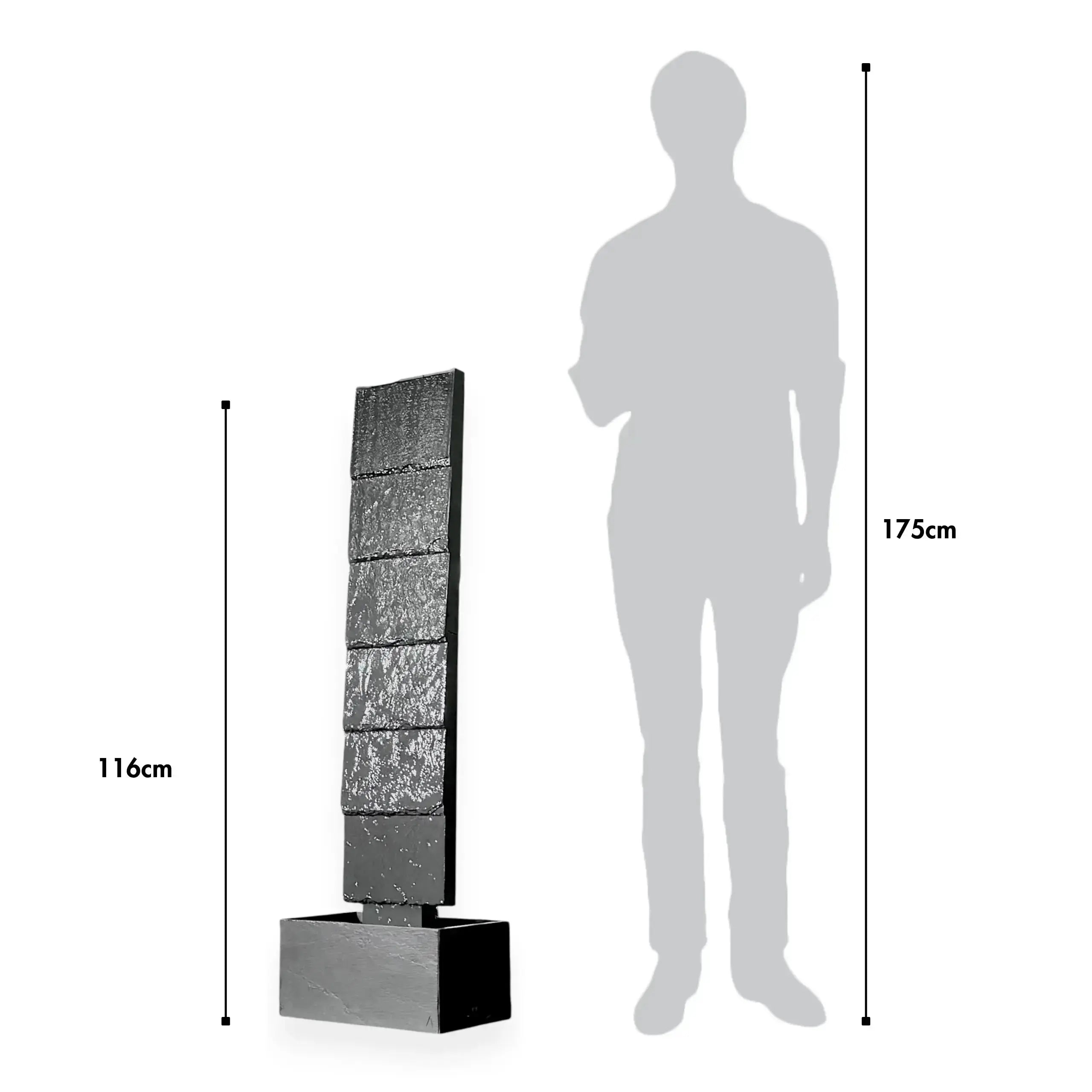 CLIMAQUA Fountains Waterwall VIO L Anthracite - CLIMAQUA