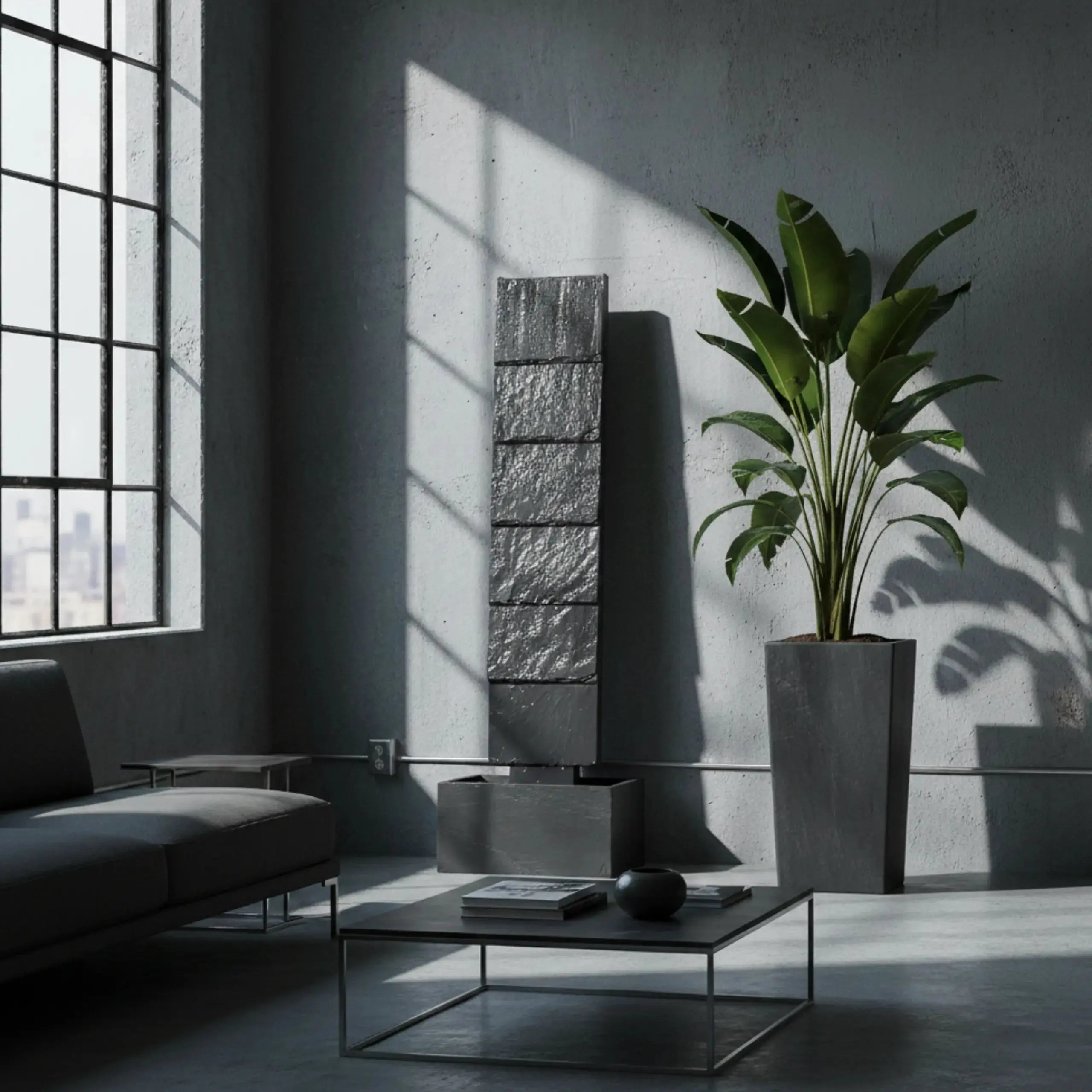 CLIMAQUA Fountains Waterwall VIO L Anthracite - CLIMAQUA