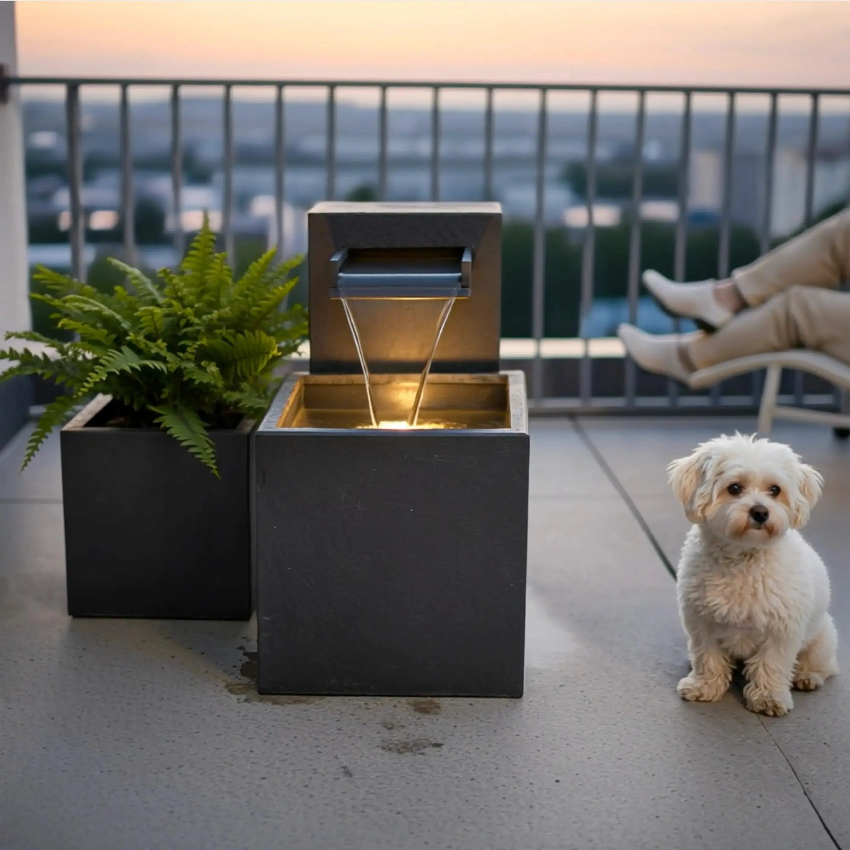 CLIMAQUA Fountains Waterwall Samui 40 Anthracite - CLIMAQUA