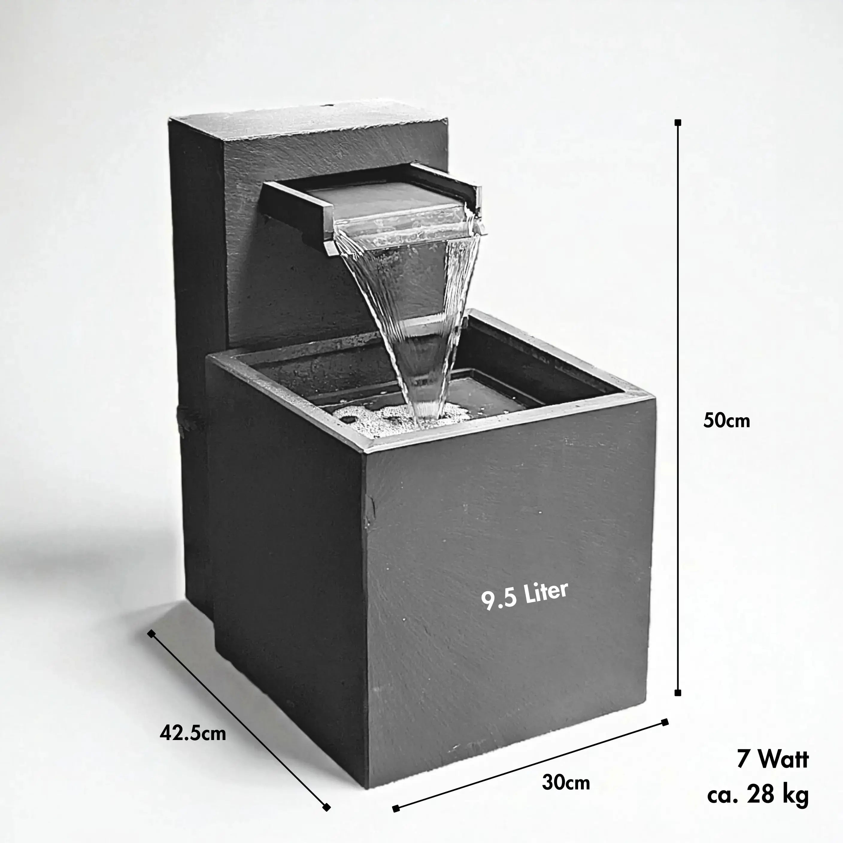 CLIMAQUA Fountains Waterwall Samui 40 Anthracite - CLIMAQUA