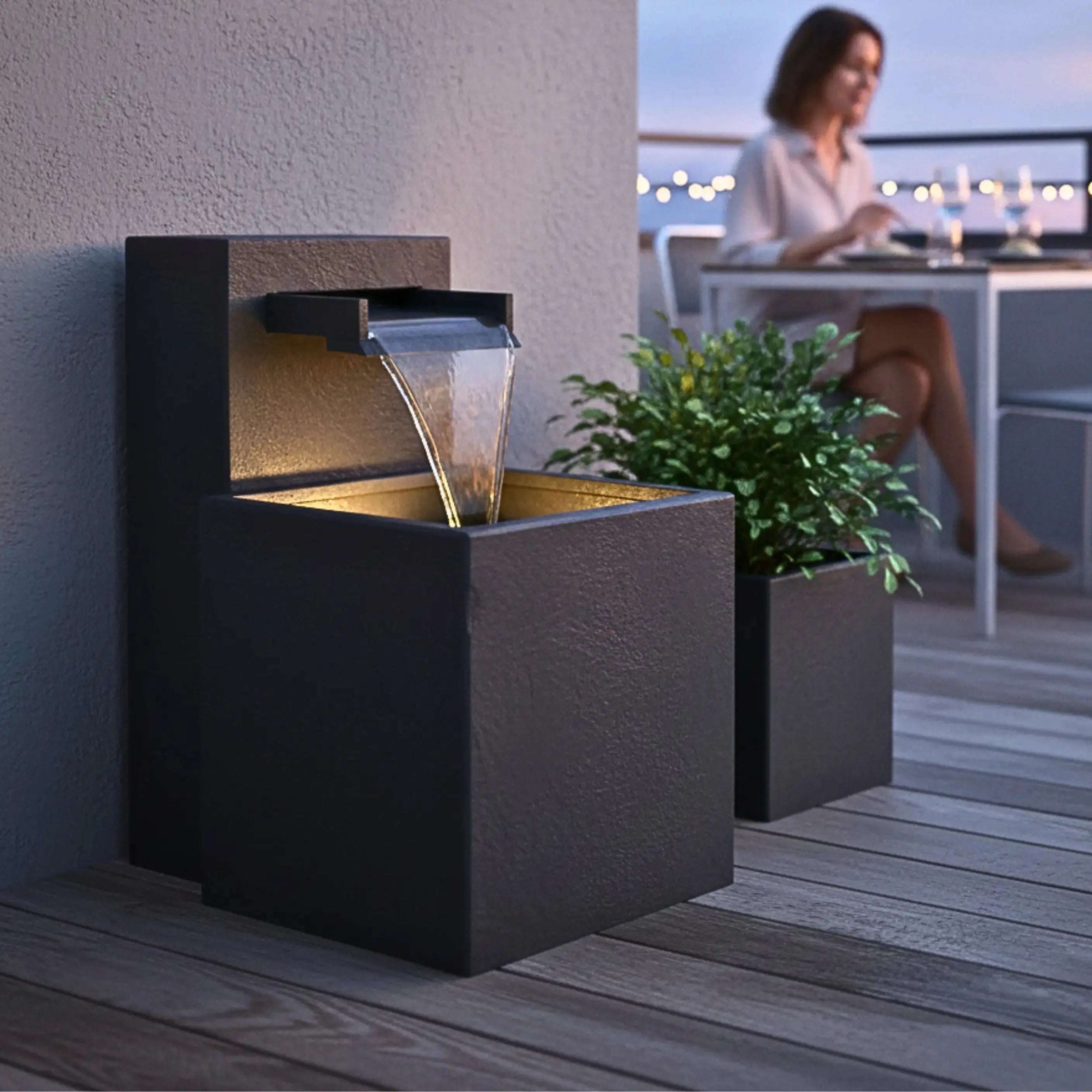 CLIMAQUA Fountains Waterwall Samui 40 Anthracite - CLIMAQUA