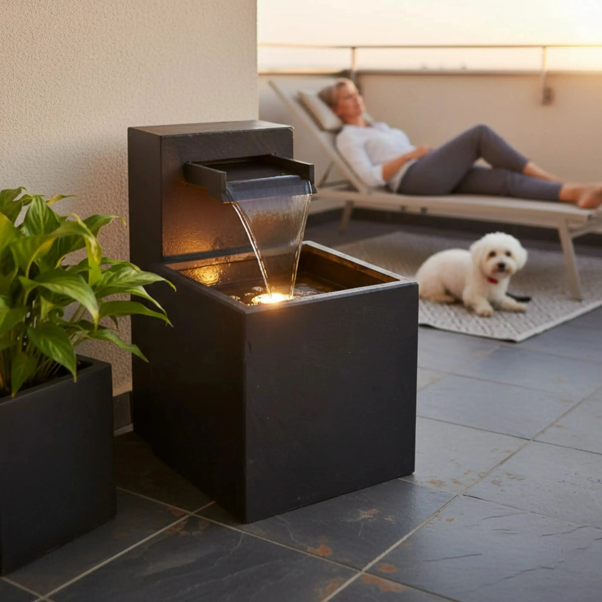 CLIMAQUA Fountains Waterwall Samui 40 Anthracite - CLIMAQUA