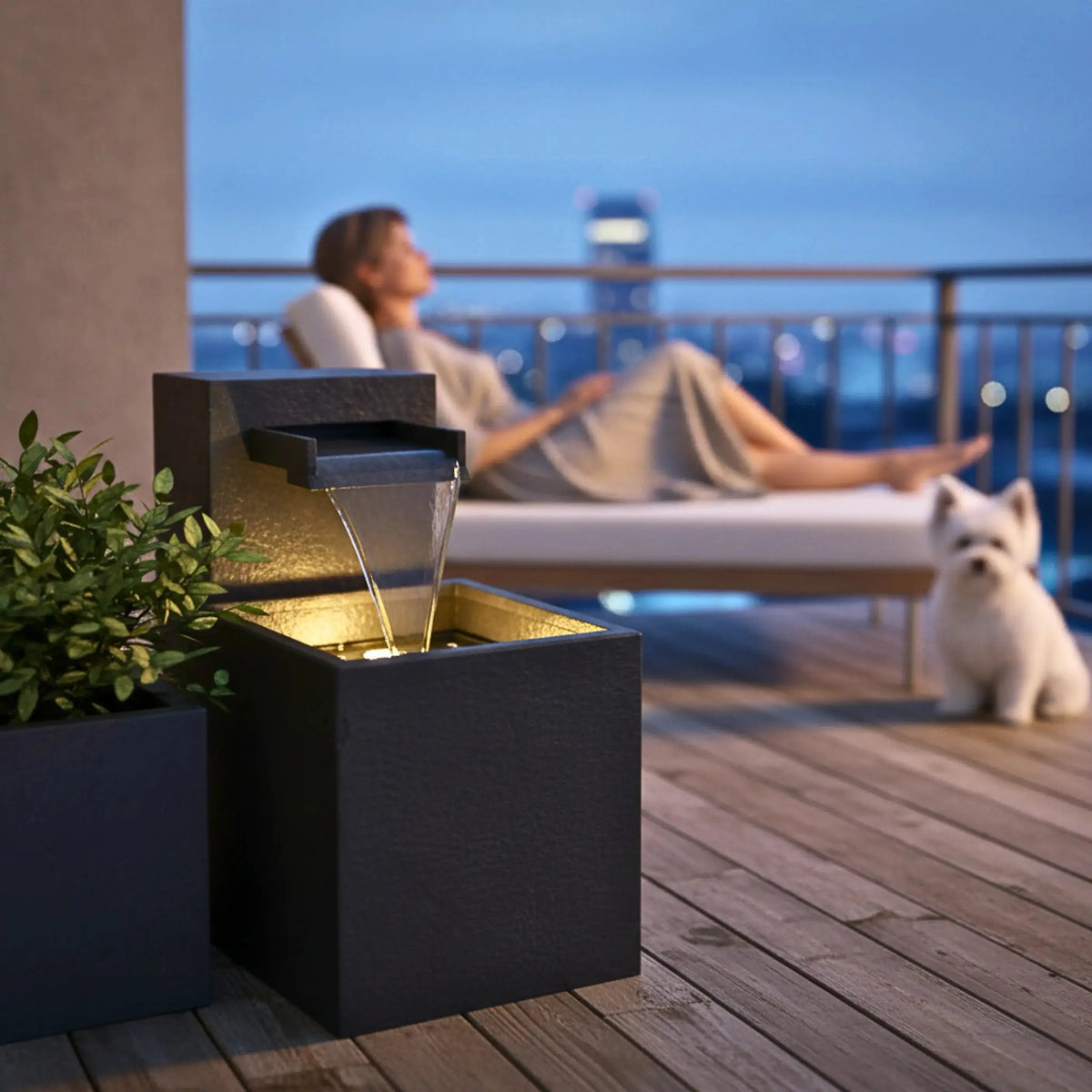 CLIMAQUA Fountains Waterwall Samui 40 Anthracite - CLIMAQUA