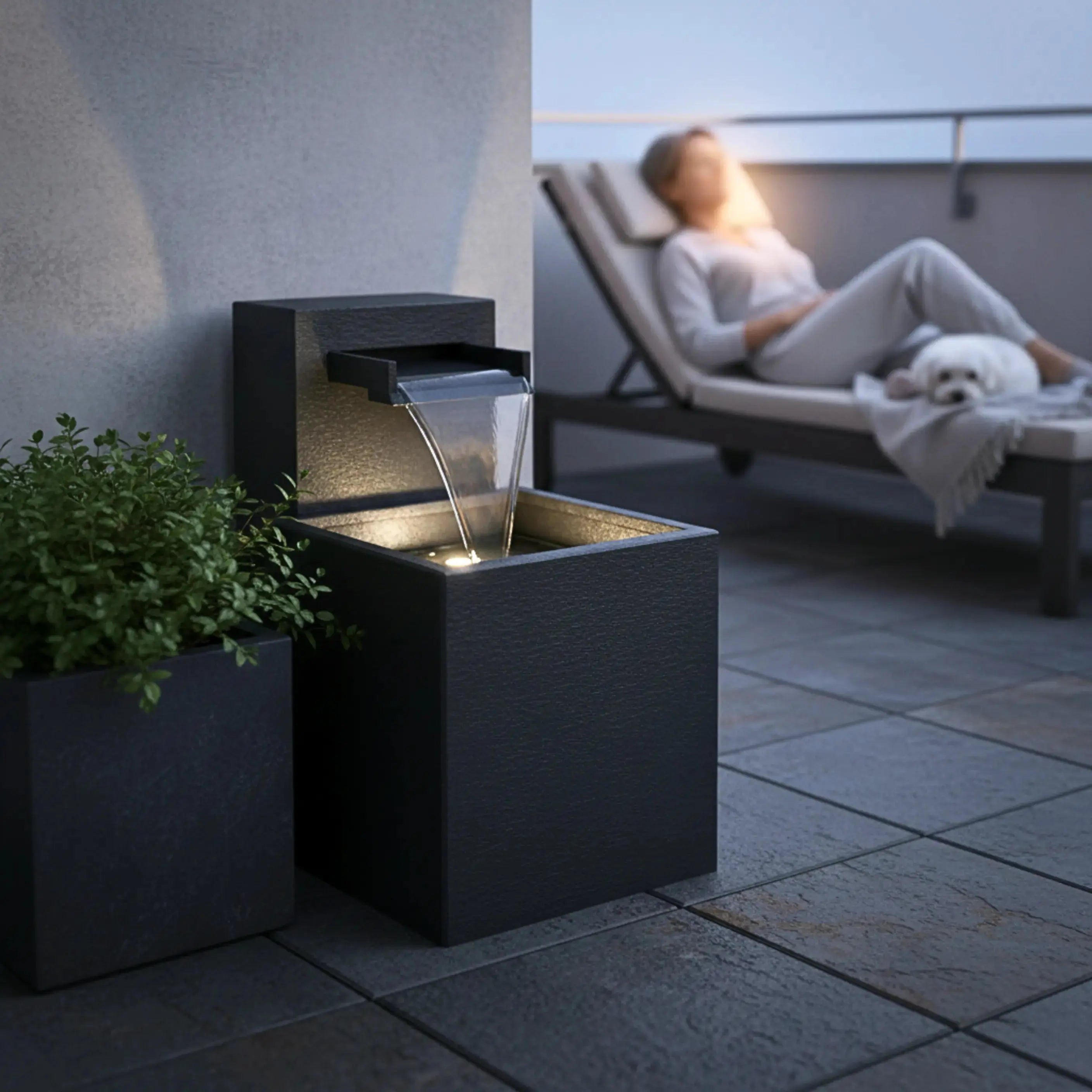 CLIMAQUA Fountains Waterwall Samui 40 Anthracite - CLIMAQUA