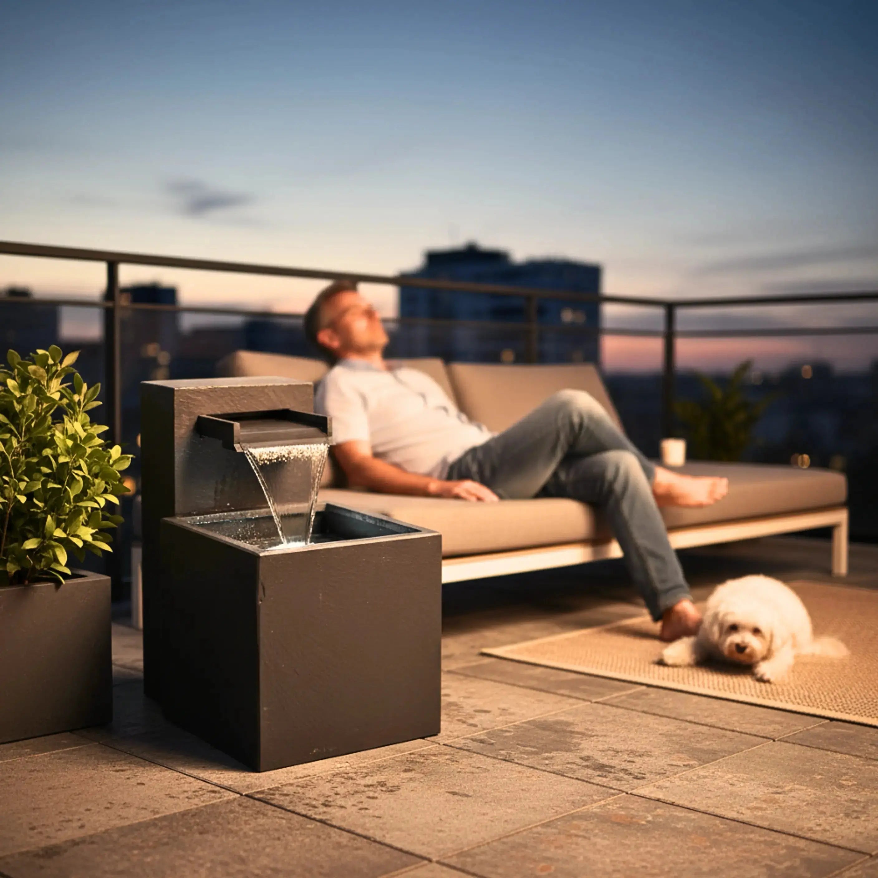 CLIMAQUA Fountains Waterwall Samui 40 Anthracite - CLIMAQUA