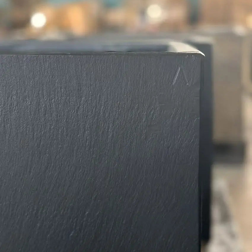 CUBI 40 Anthrazit – Pflanzgefäss Eckig 40x40x40 cm Schiefer Schwarz - CLIMAQUA