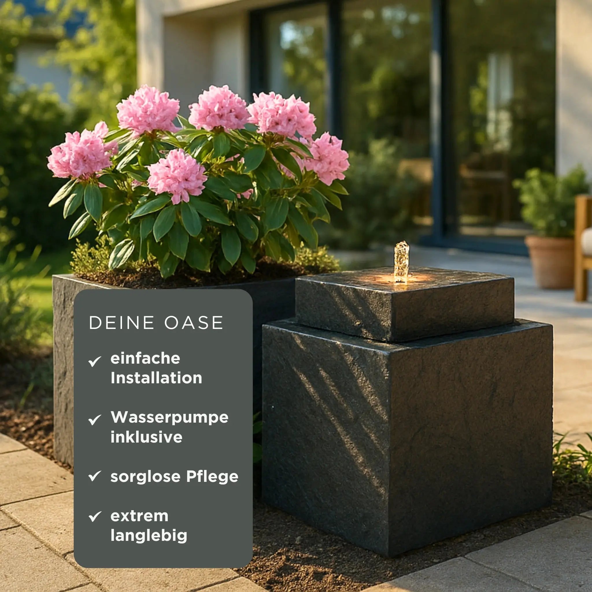 Gartenbrunnen VIDA 40 PREMIUM LIVING Set - CLIMAQUA