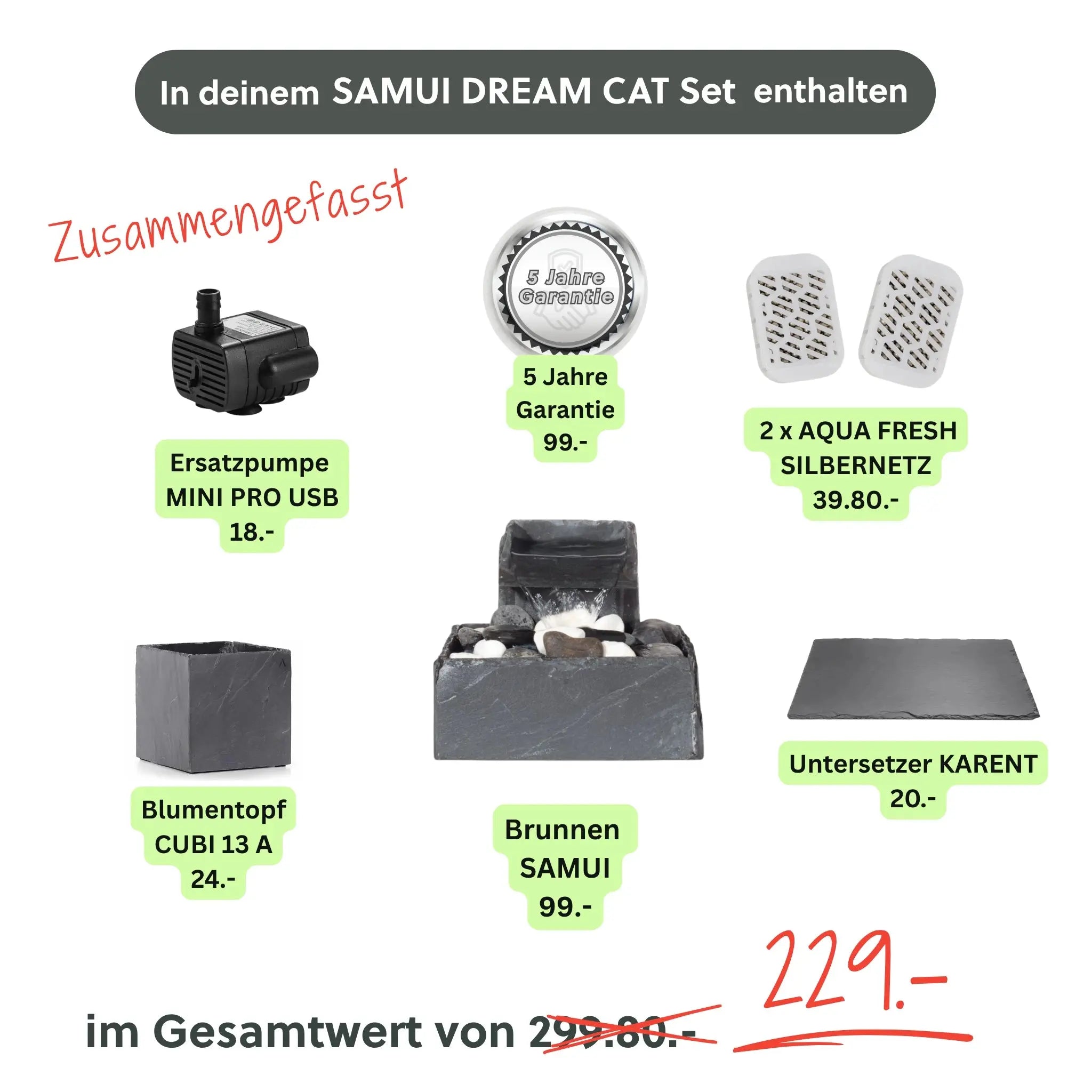Katzenbrunnen SAMUI DREAM CAT SET - CLIMAQUA