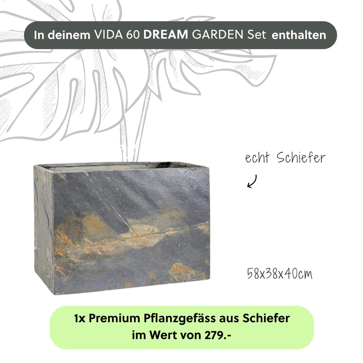 Gartenbrunnen VIDA 60 DREAM GARDEN Set Rusty - CLIMAQUA