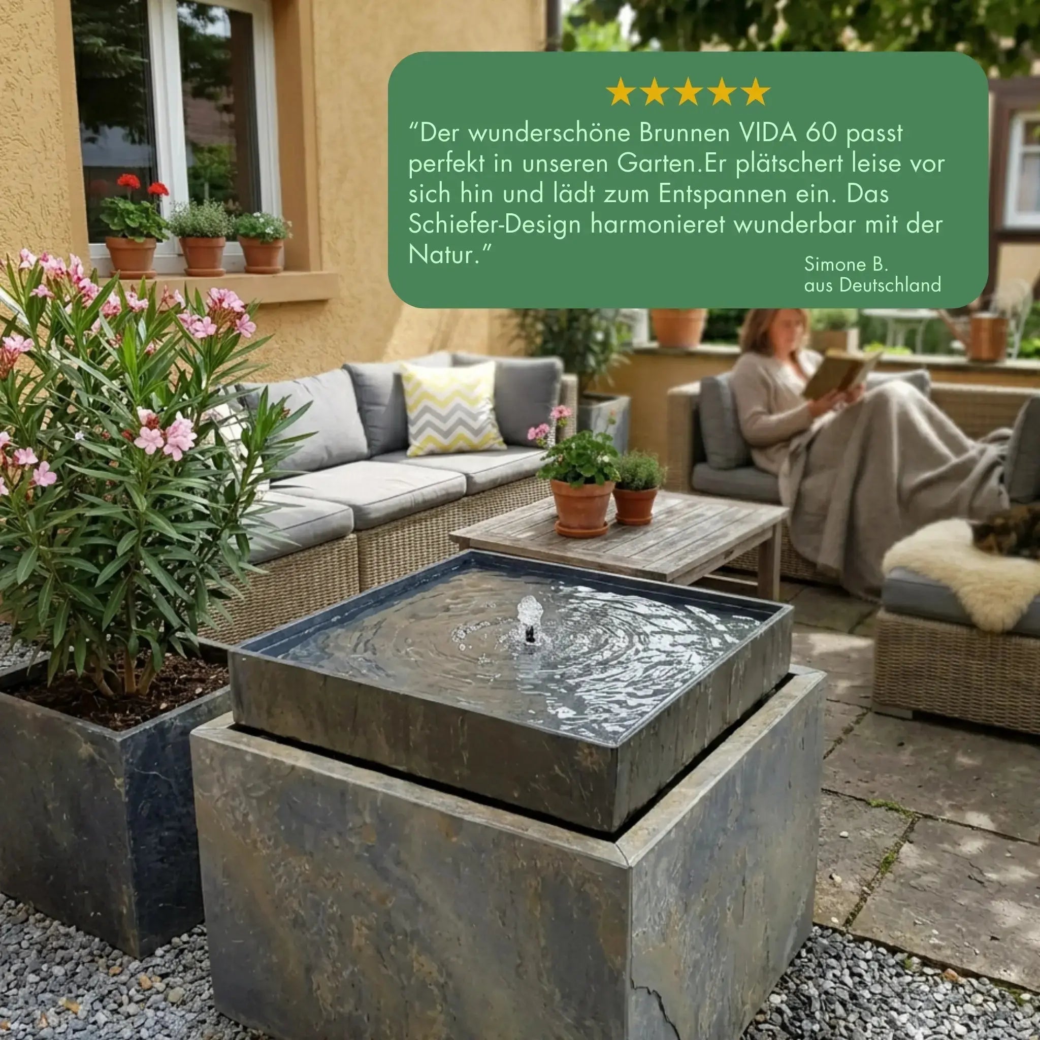 Gartenbrunnen VIDA 60 DREAM GARDEN Set Rusty - CLIMAQUA