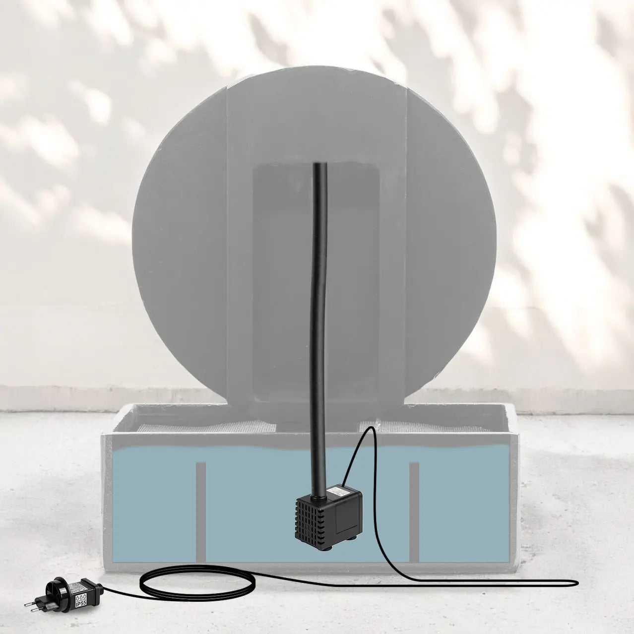 Grosser Zen Brunnen Kreis aus Schiefer AYO L - CLIMAQUA