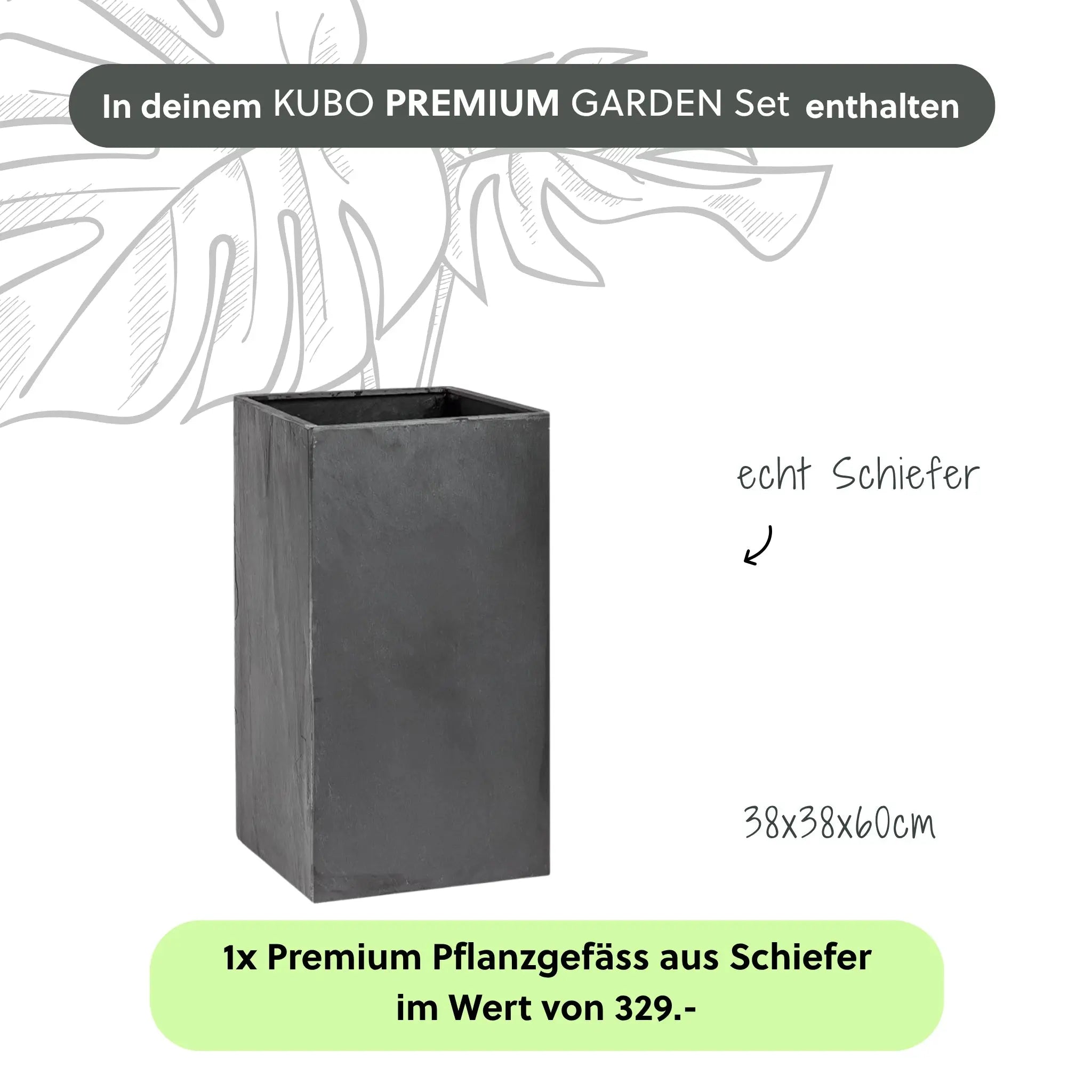 Gartenbrunnen KUBO PREMIUM GARDEN Set - CLIMAQUA