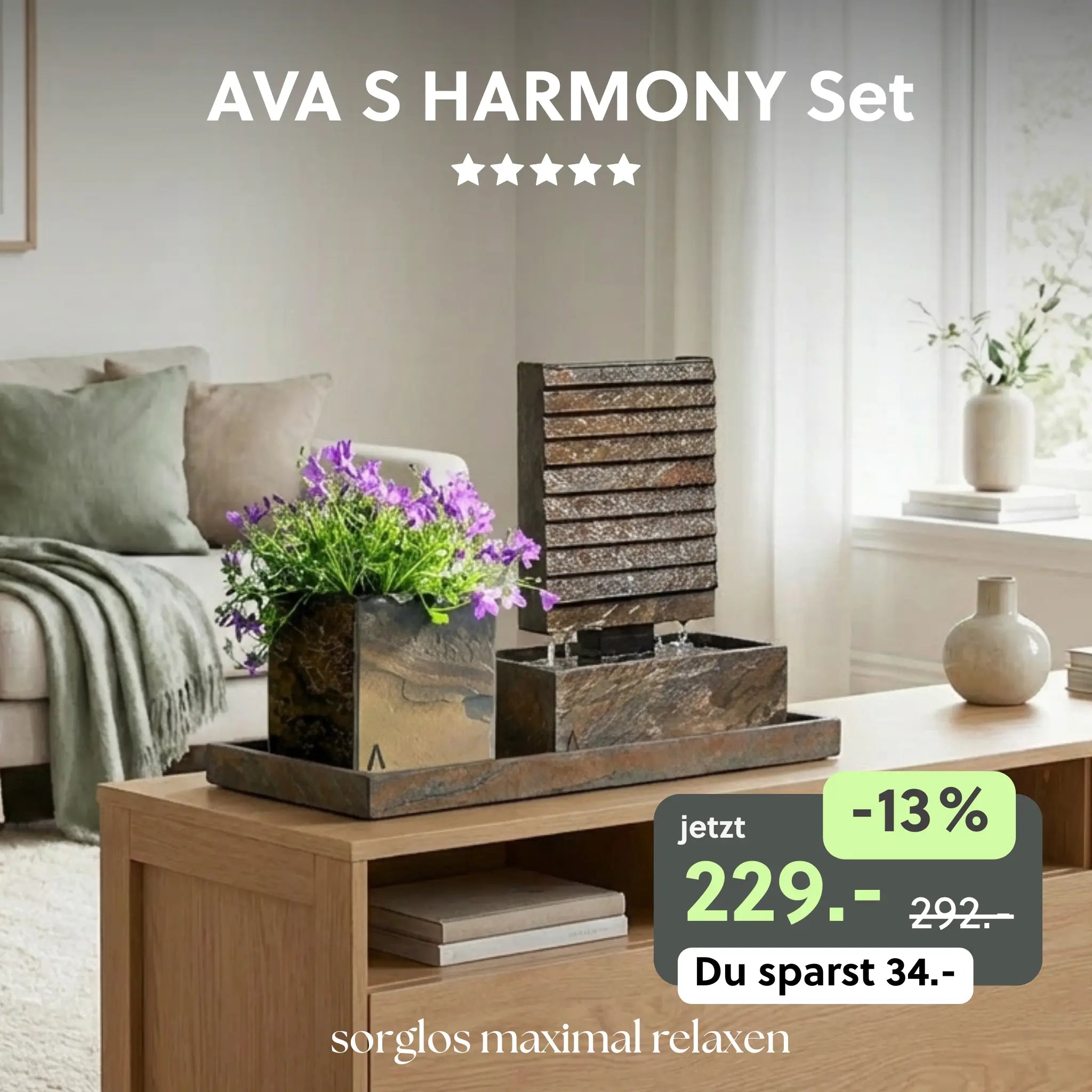 Kleine Wasserwand AVA S HARMONY Set - CLIMAQUA