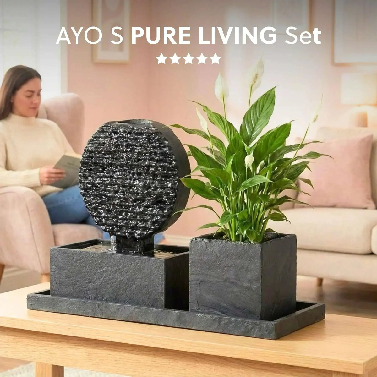 Kleiner Zimmerbrunnen AYO S LIVING Set - CLIMAQUA