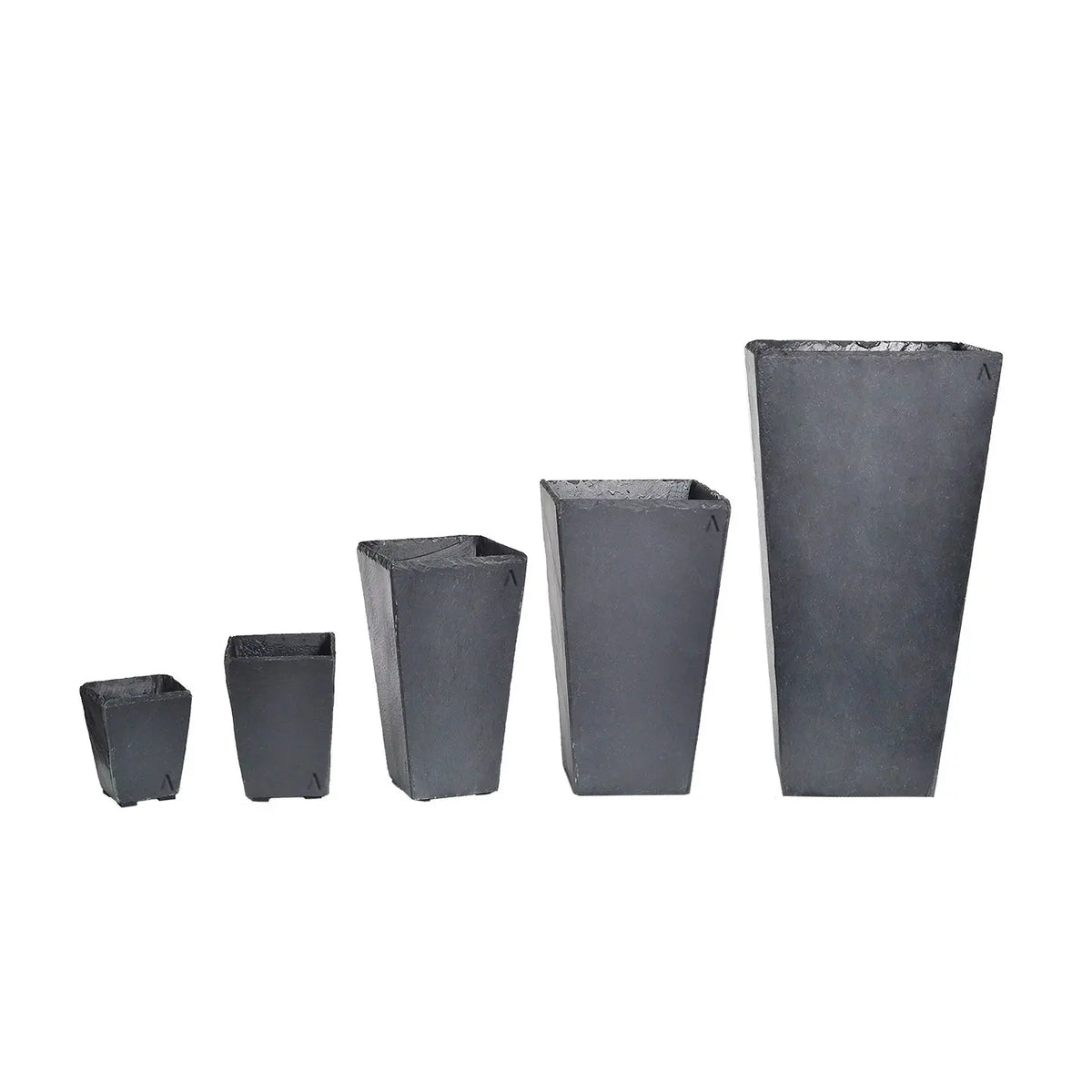 Konischer Übertopf 11 cm Schiefer STILO 11 Anthracite - CLIMAQUA