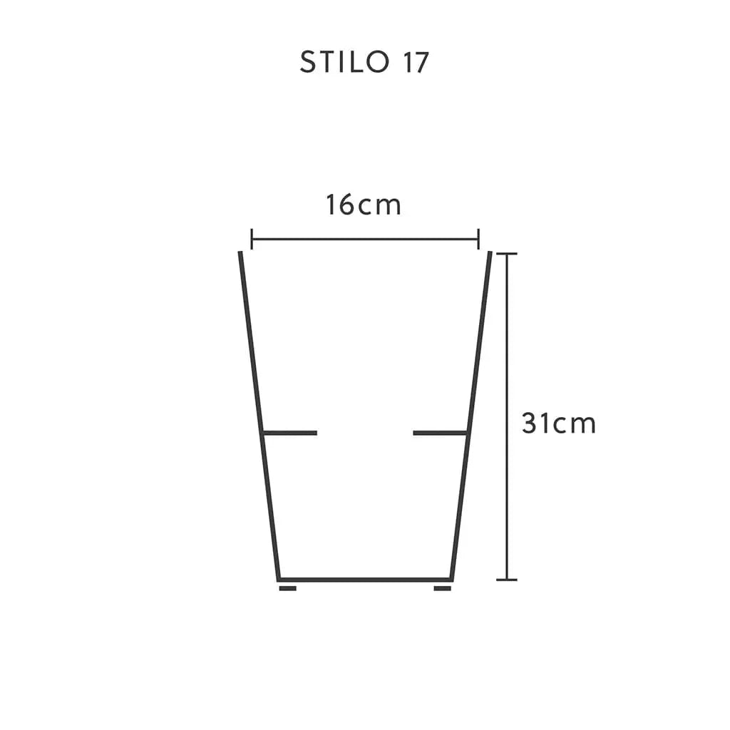Konischer Übertopf 17 cm Schiefer STILO 21 Rusty - CLIMAQUA