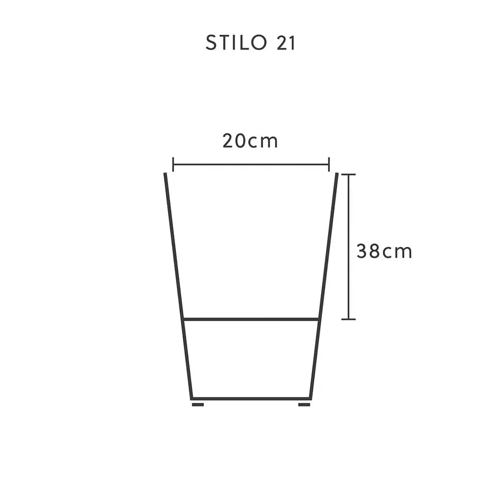 Konischer Übertopf 21 cm Schiefer STILO 21 Rusty - CLIMAQUA