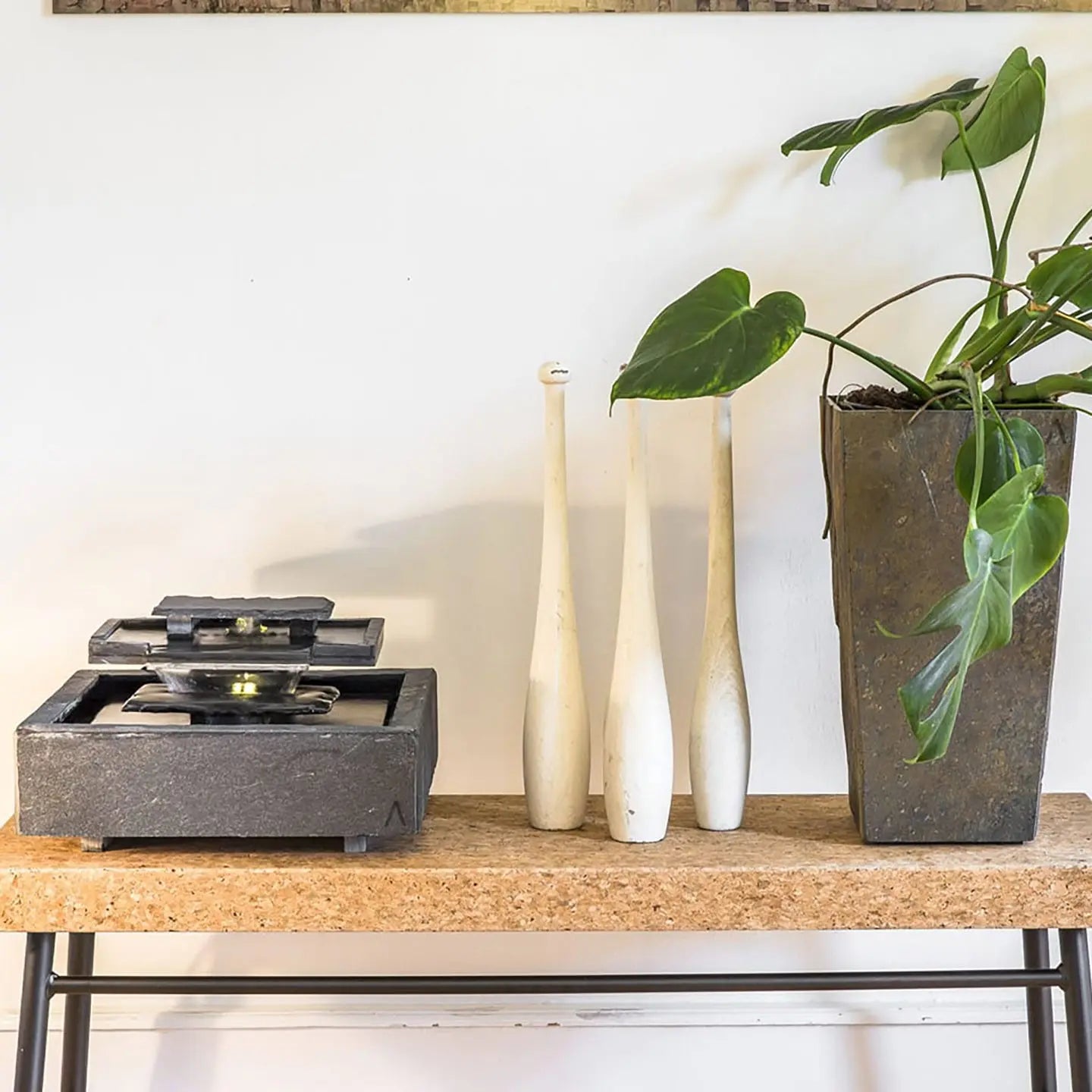 Konischer Übertopf 21 cm Schiefer STILO 21 Rusty - CLIMAQUA