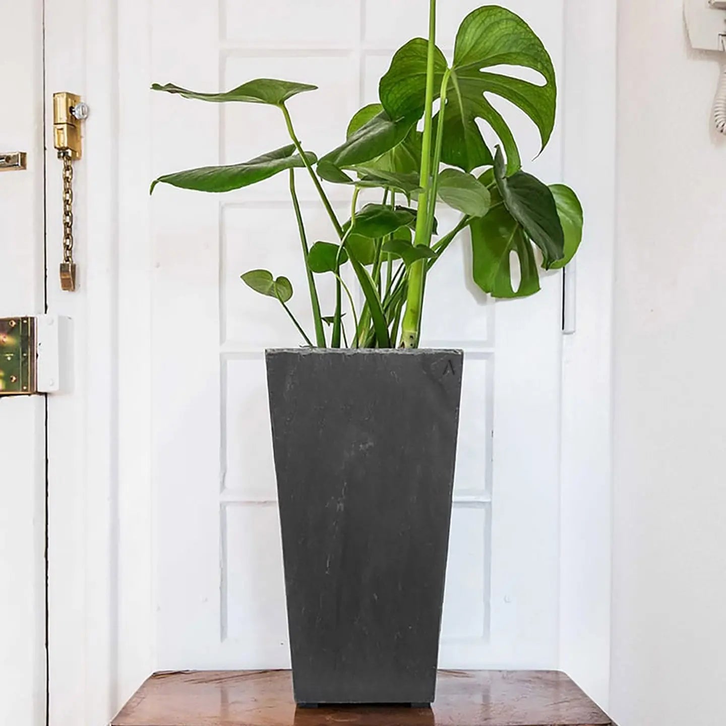 Konischer Übertopf 31 cm Schiefer STILO 31 Anthracite - CLIMAQUA