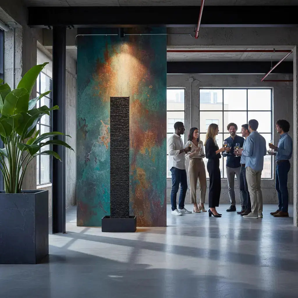 LIV XL – Hohe Wasserwand Schiefer 2m Anthrazit - CLIMAQUA