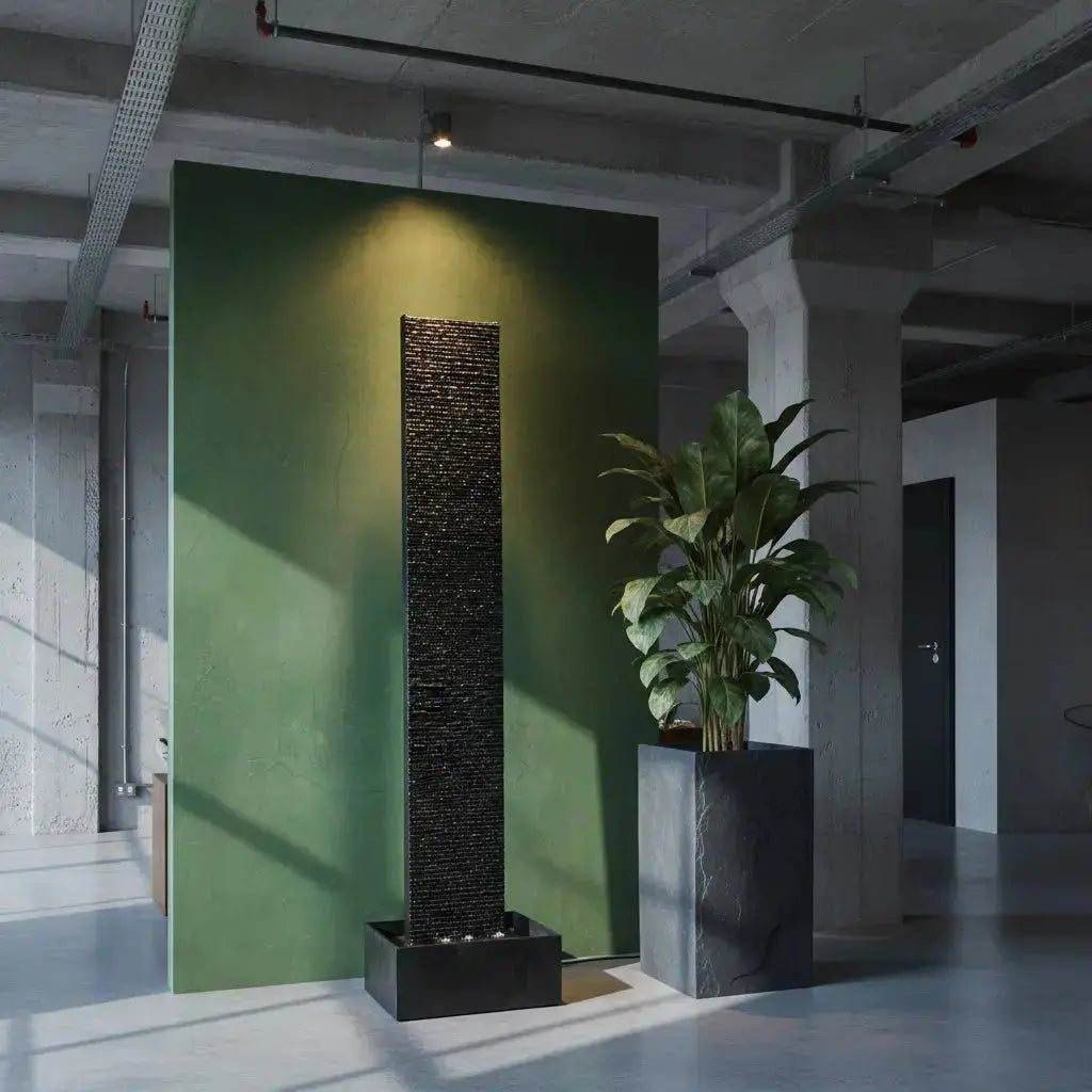 LIV XL – Hohe Wasserwand Schiefer 2m Anthrazit - CLIMAQUA