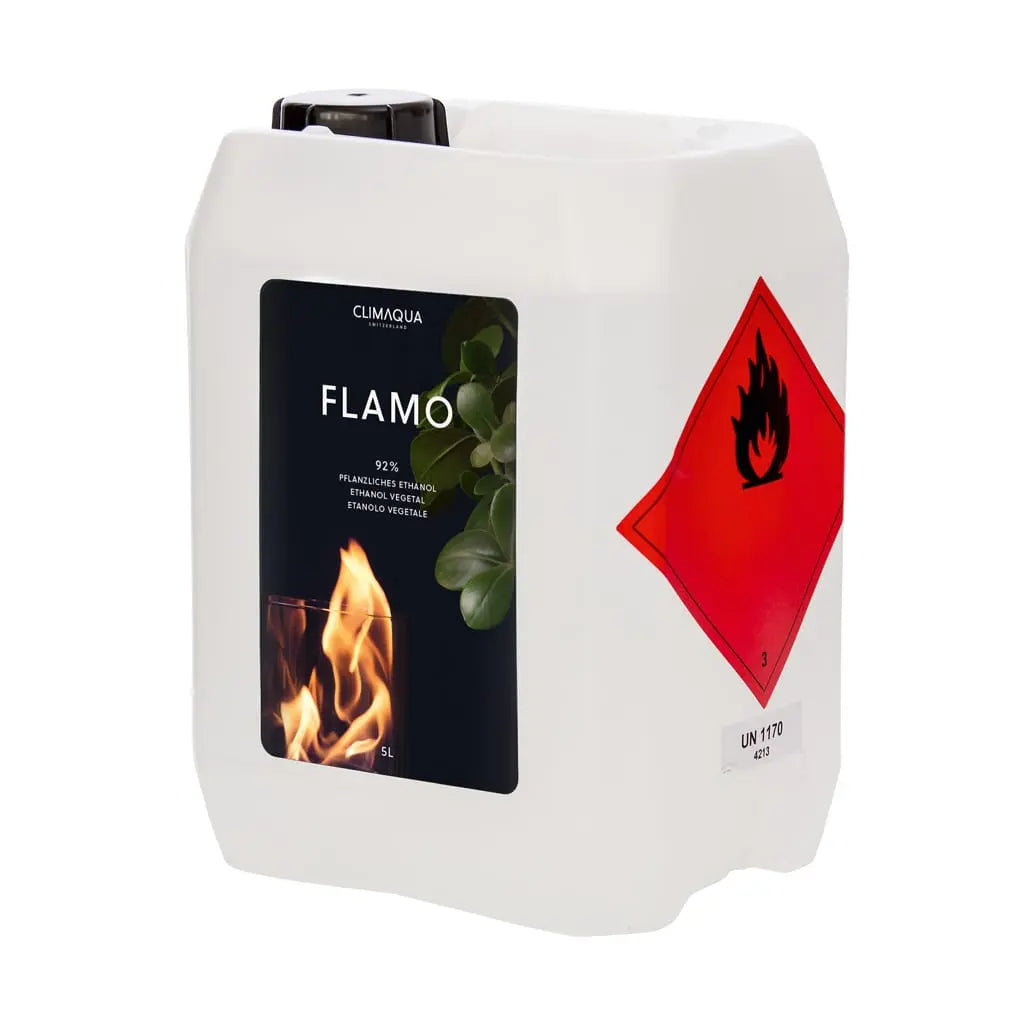 Premium Ethanol für dekorative Feuerstellen FLAMO 5L - CLIMAQUA