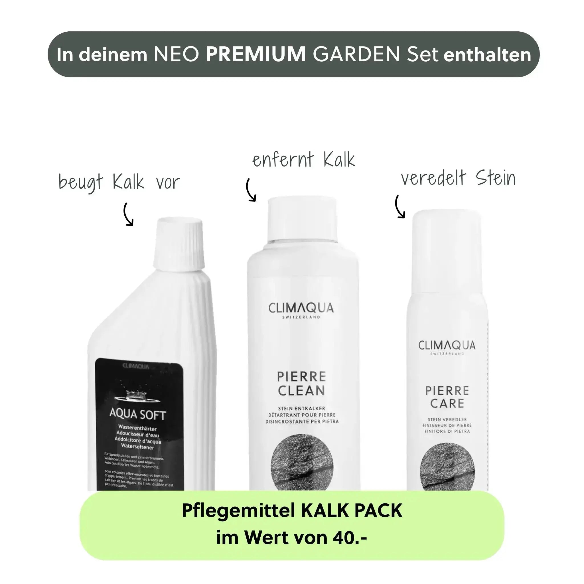 Säule Brunnen NEO PREMIUM GARDEN Set - CLIMAQUA