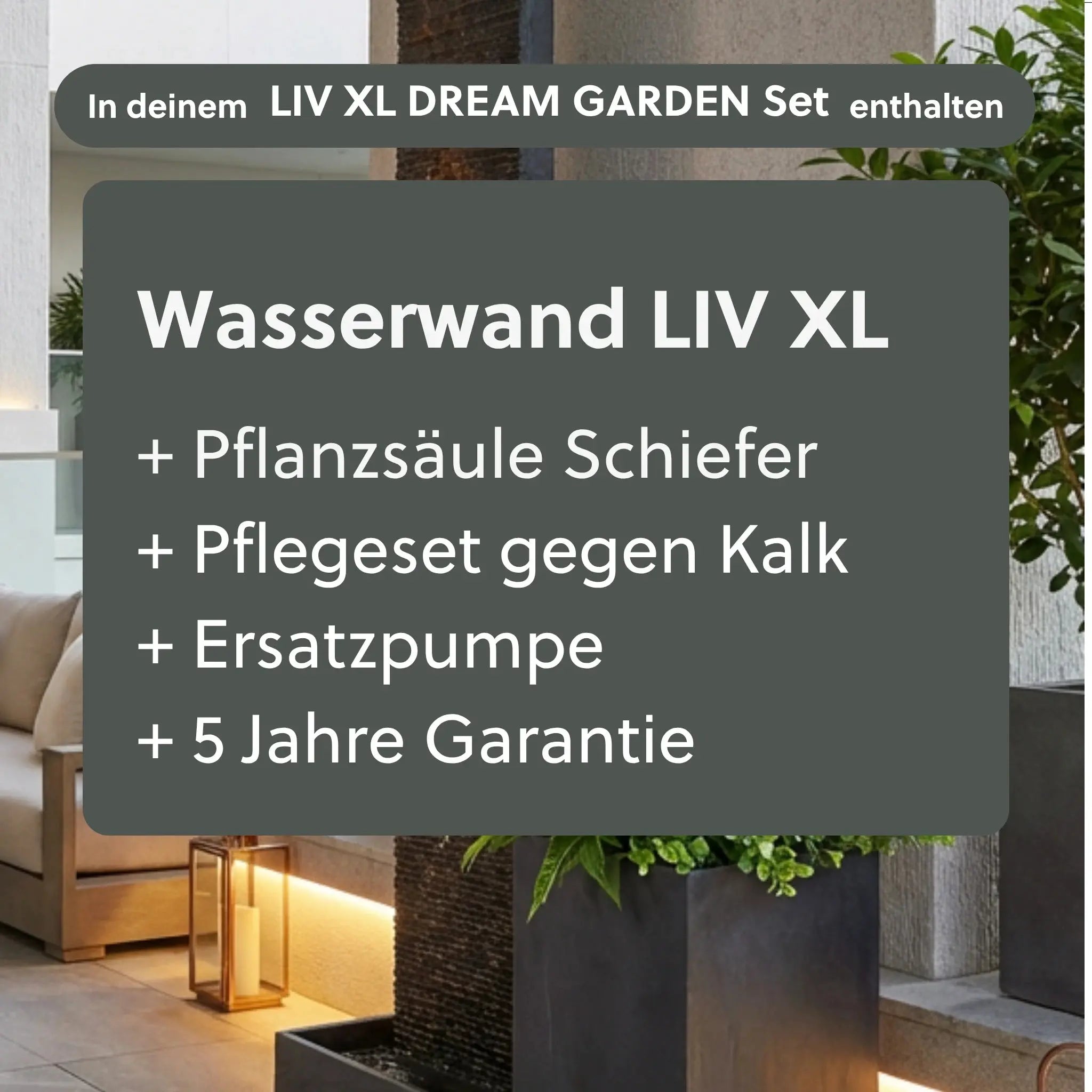 Wasserwand LIV XL DREAM GARDEN SET - CLIMAQUA