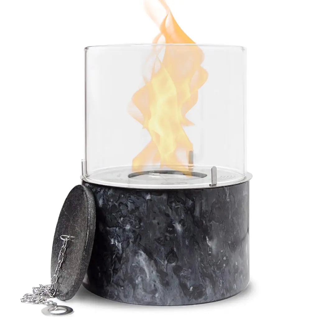 Tischfeuer Marmor schwarz PINO M - CLIMAQUA