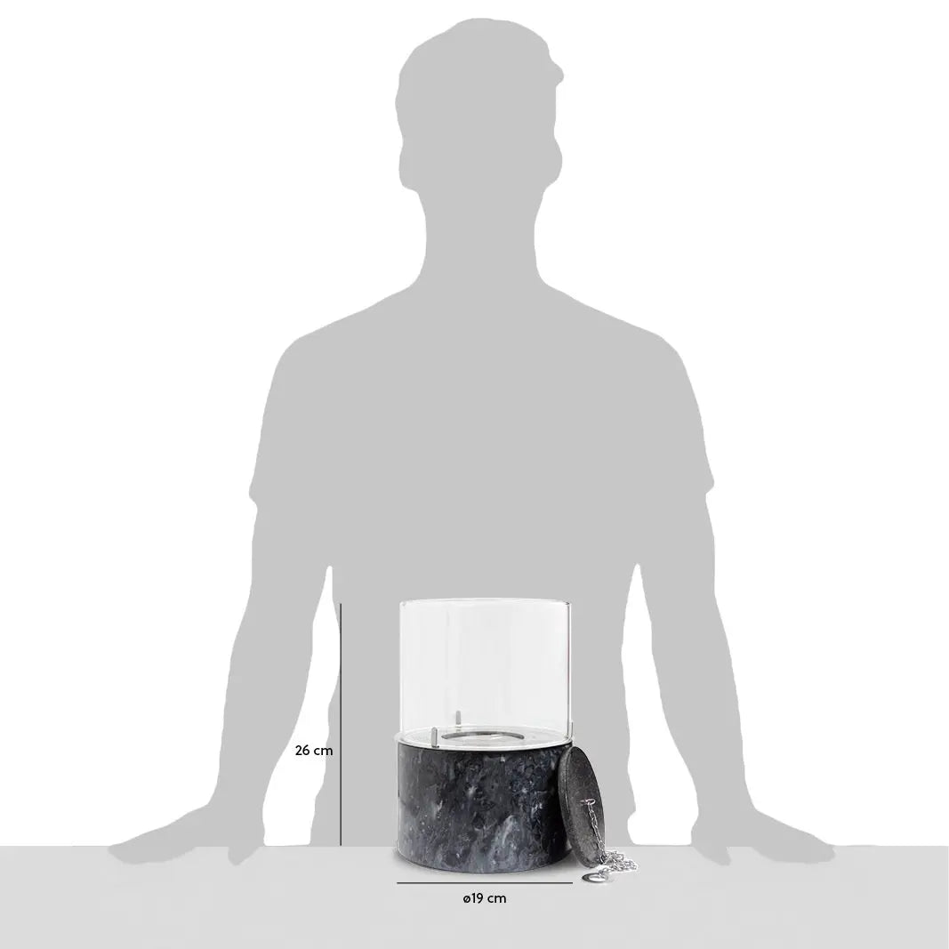 Tischfeuer Marmor schwarz PINO M - CLIMAQUA