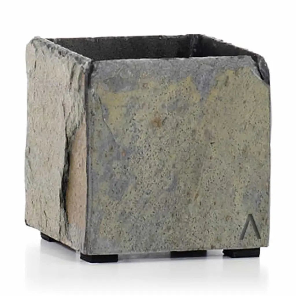 Übertopf Würfel 13x13x13 cm Schiefer Braun CUBI 13 Rusty - CLIMAQUA