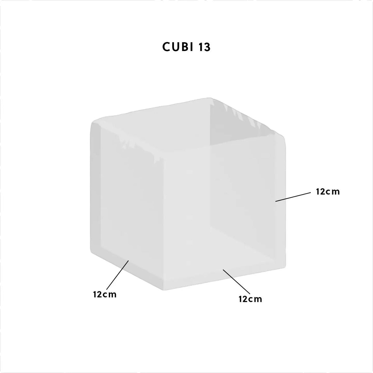 Übertopf Würfel 13x13x13 cm Schiefer Braun CUBI 13 Rusty - CLIMAQUA