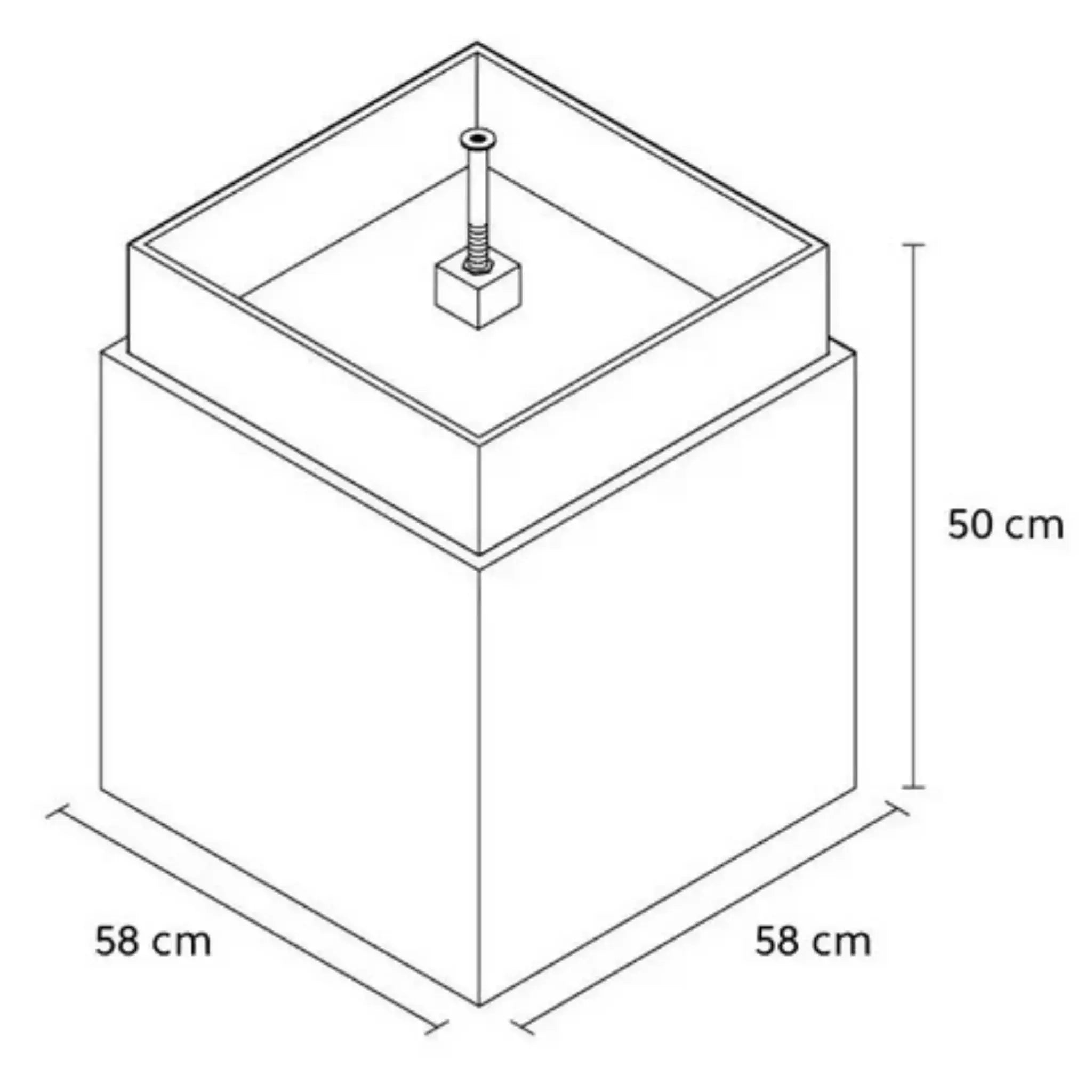 VIDA 60 Anthrazit – Gartenbrunnen modern Naturschiefer Schwarz, Vogeltränke, beleuchteter Wassersprudel, 57 x 57 x 50 cm, 60 kg - CLIMAQUA