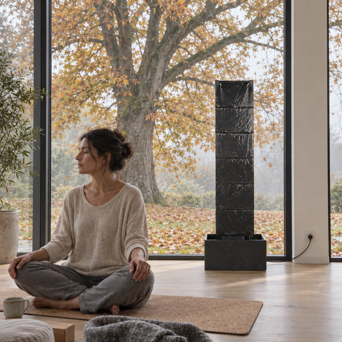 CLIMAQUA Fountains Waterwall VIO L Anthracite - CLIMAQUA (KI-Inhalte)