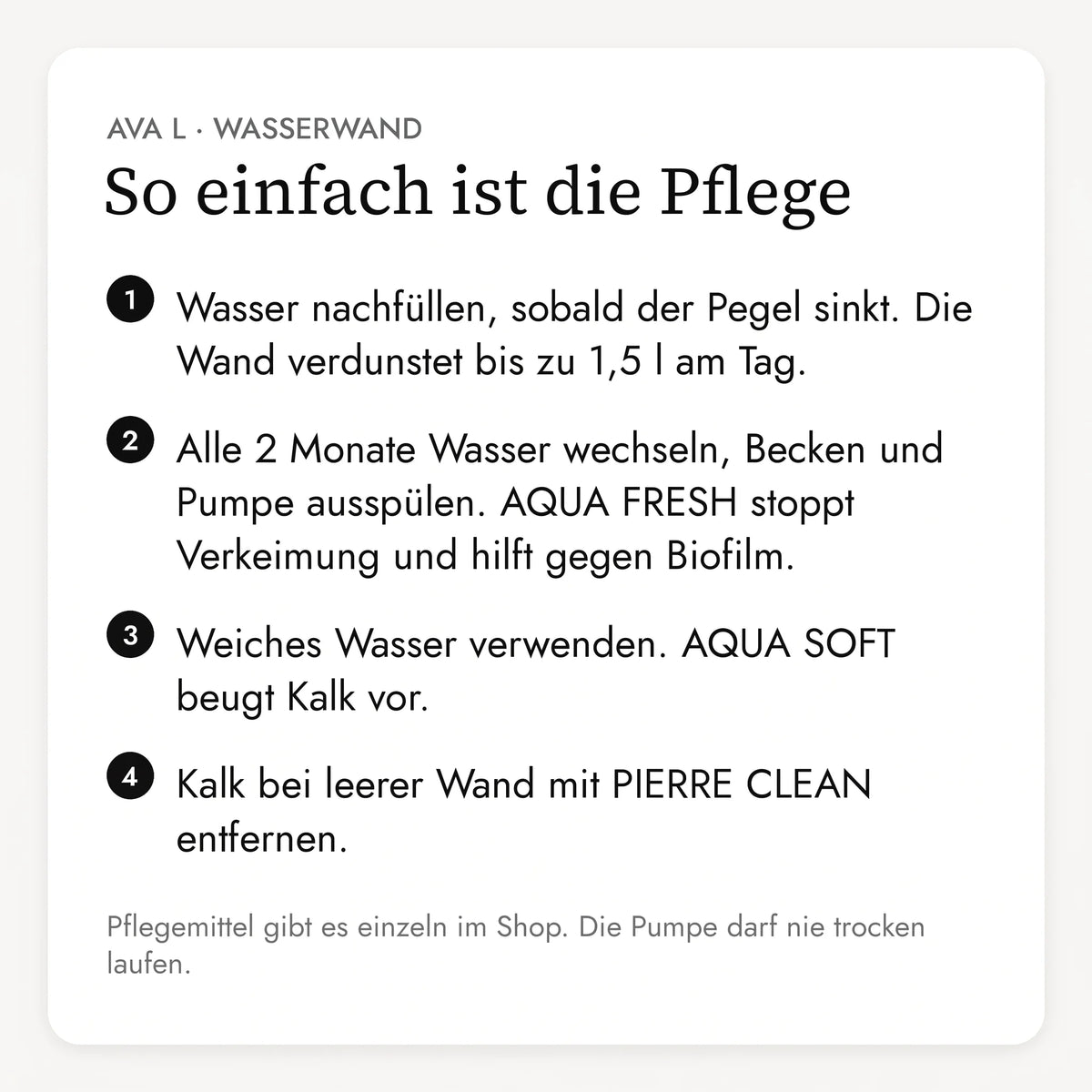 AVA L – Grosse Wasserwand Schiefer 130 cm Braun