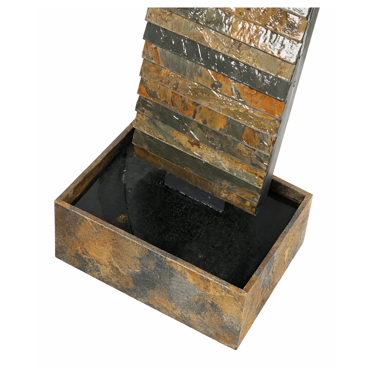 Tank der Wasserwand AVA L in Rusty-Schiefer von oben